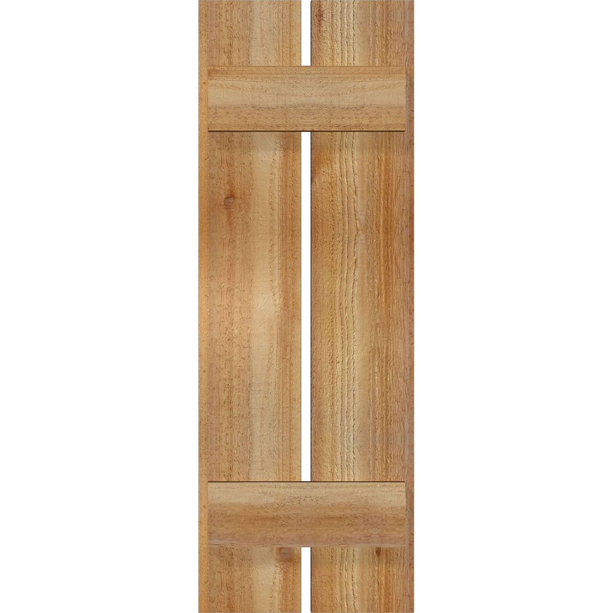 Ekena Millwork RBS06S11X032RWR 11.25-in W x 32-in H Unfinished Paintable/Stainable Board and batten Spaced Wood Exterior Shutters ( 2 -Pack )