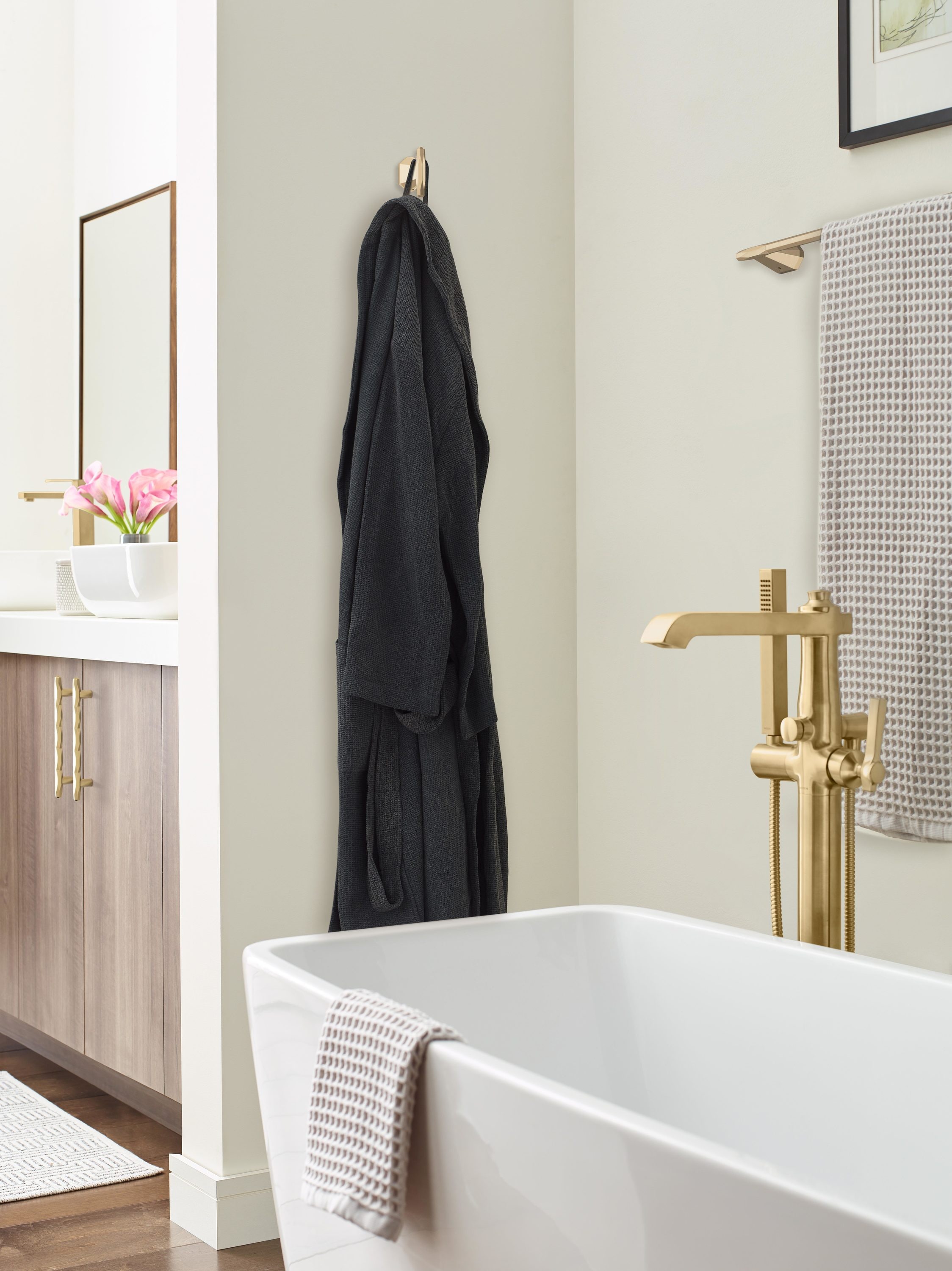 Champagne Bronze Single Prong Wall Mounted Hook