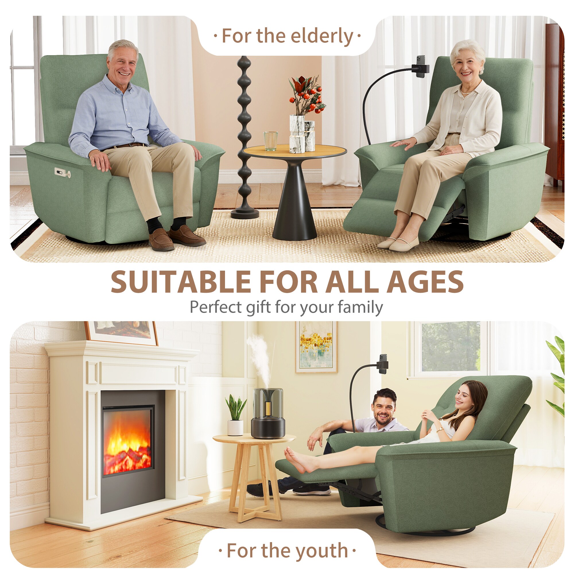 Homy Casa RE102802-GR recliners - View #6