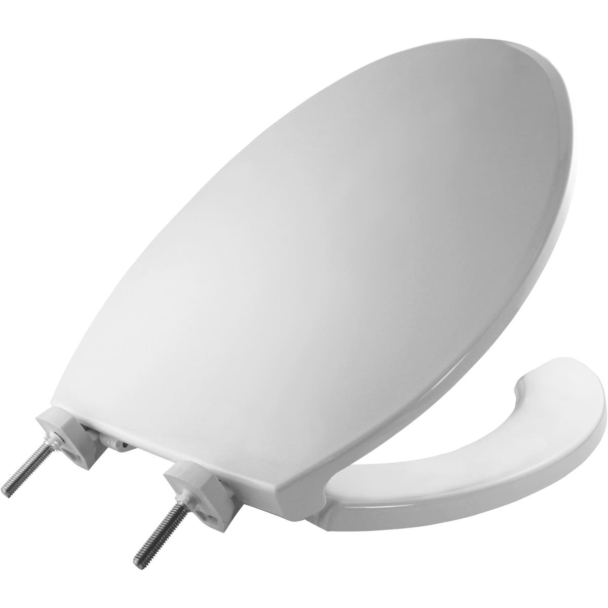 Bemis 7650TDG Elongated Hospitality Plastic Open-Front Toilet Seat and Lid #7650TDG 000