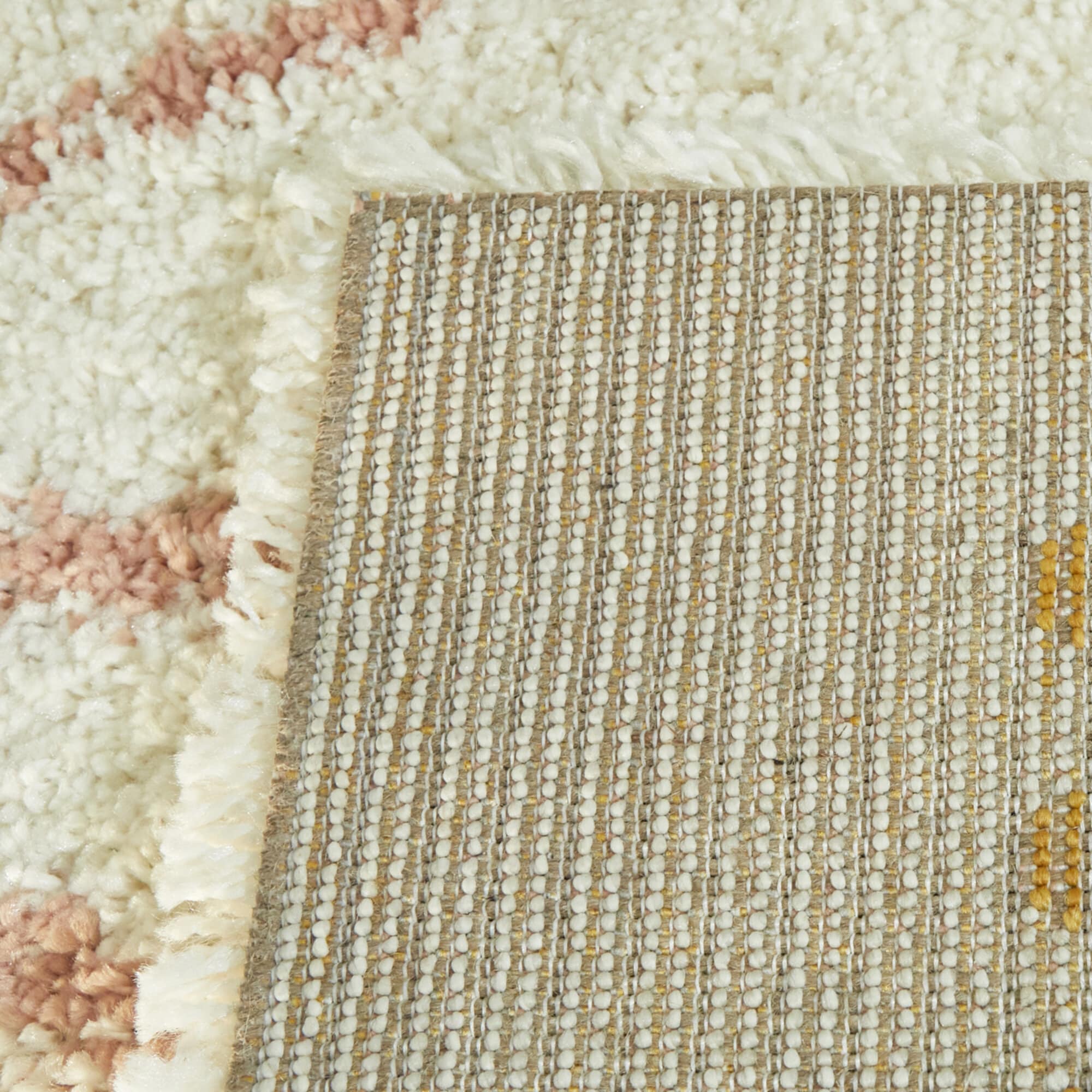 Cream and Yellow Sun Spot Kids' Rectangular Synthetic Rug 5' x 7'