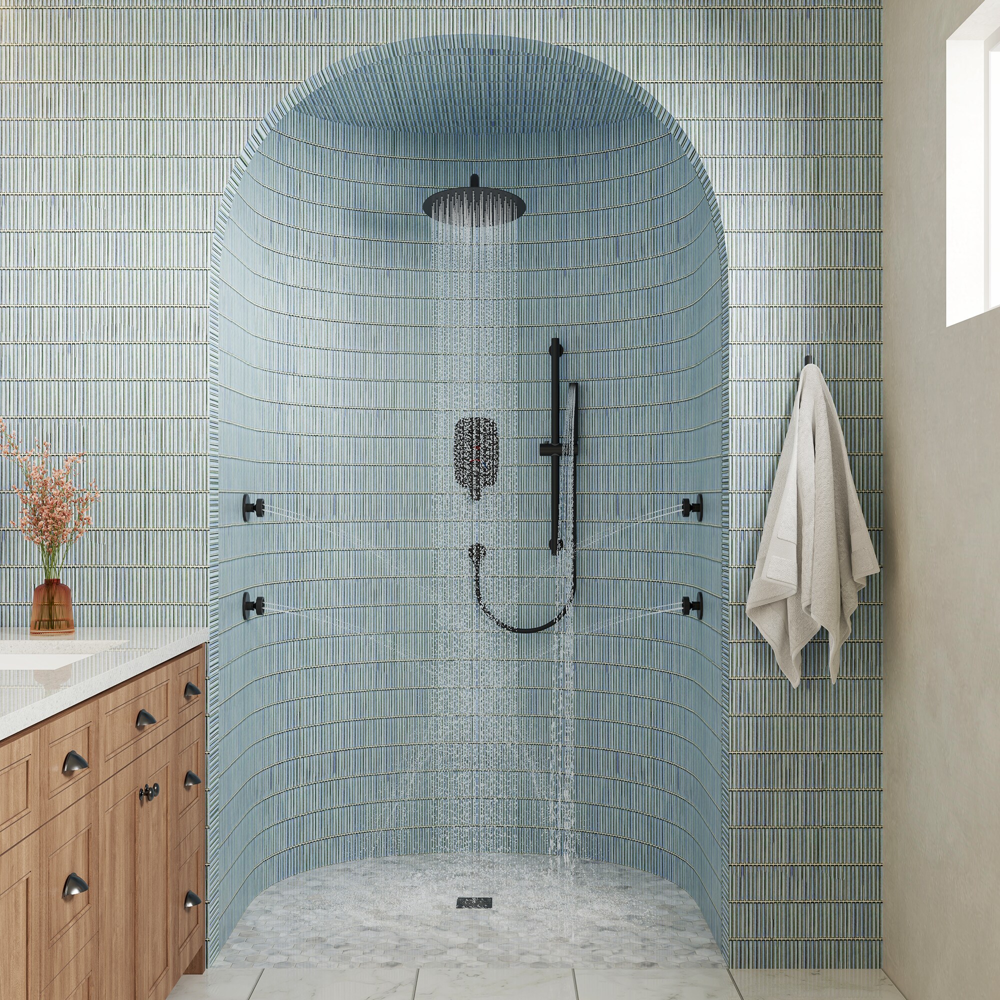 CASAINC TC02-BN Showerhead-Bar-Panels - View #3
