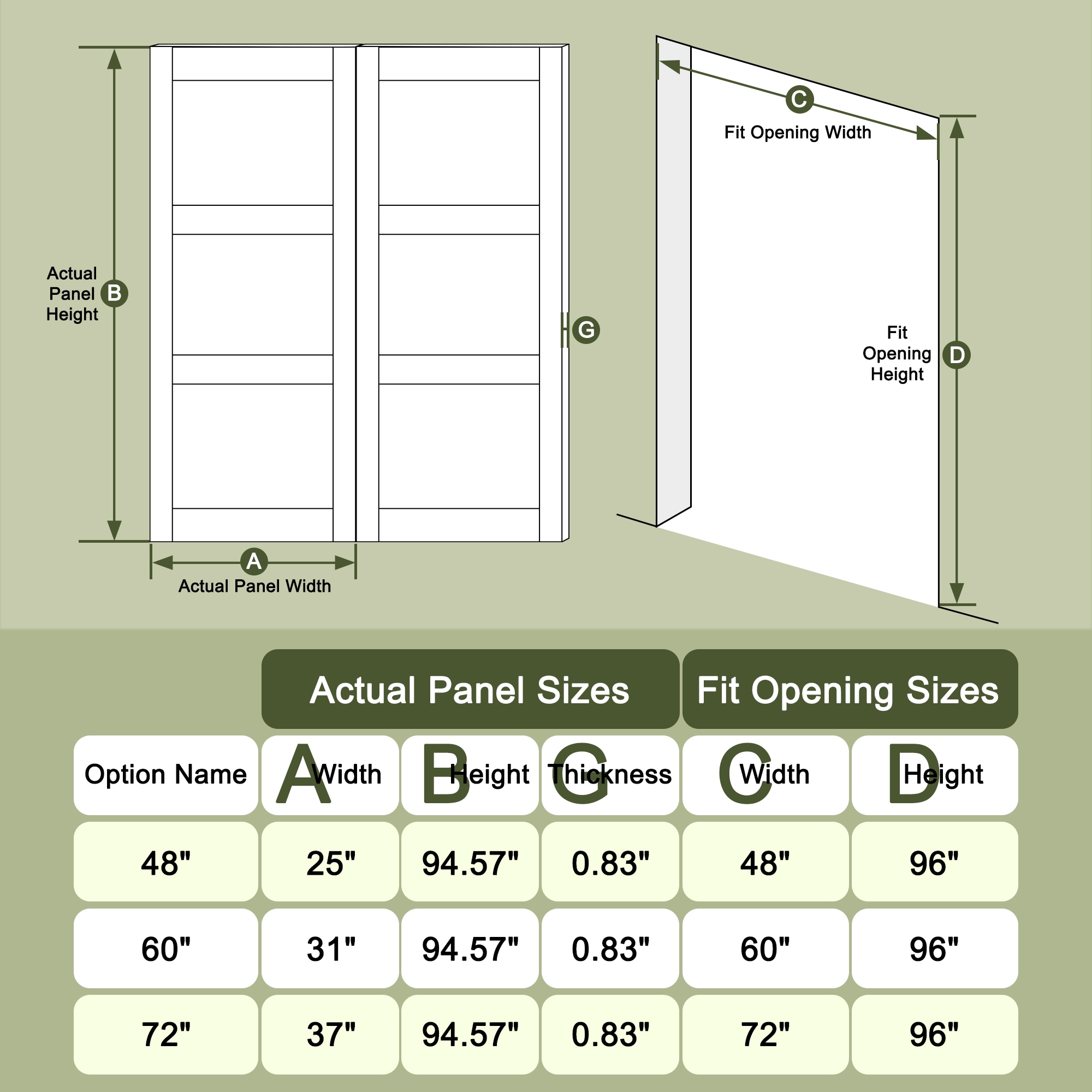JUJUBON IN-CD-SLSD-XB-96-72 Bifold-Sliding-Closet-Doors - View #6