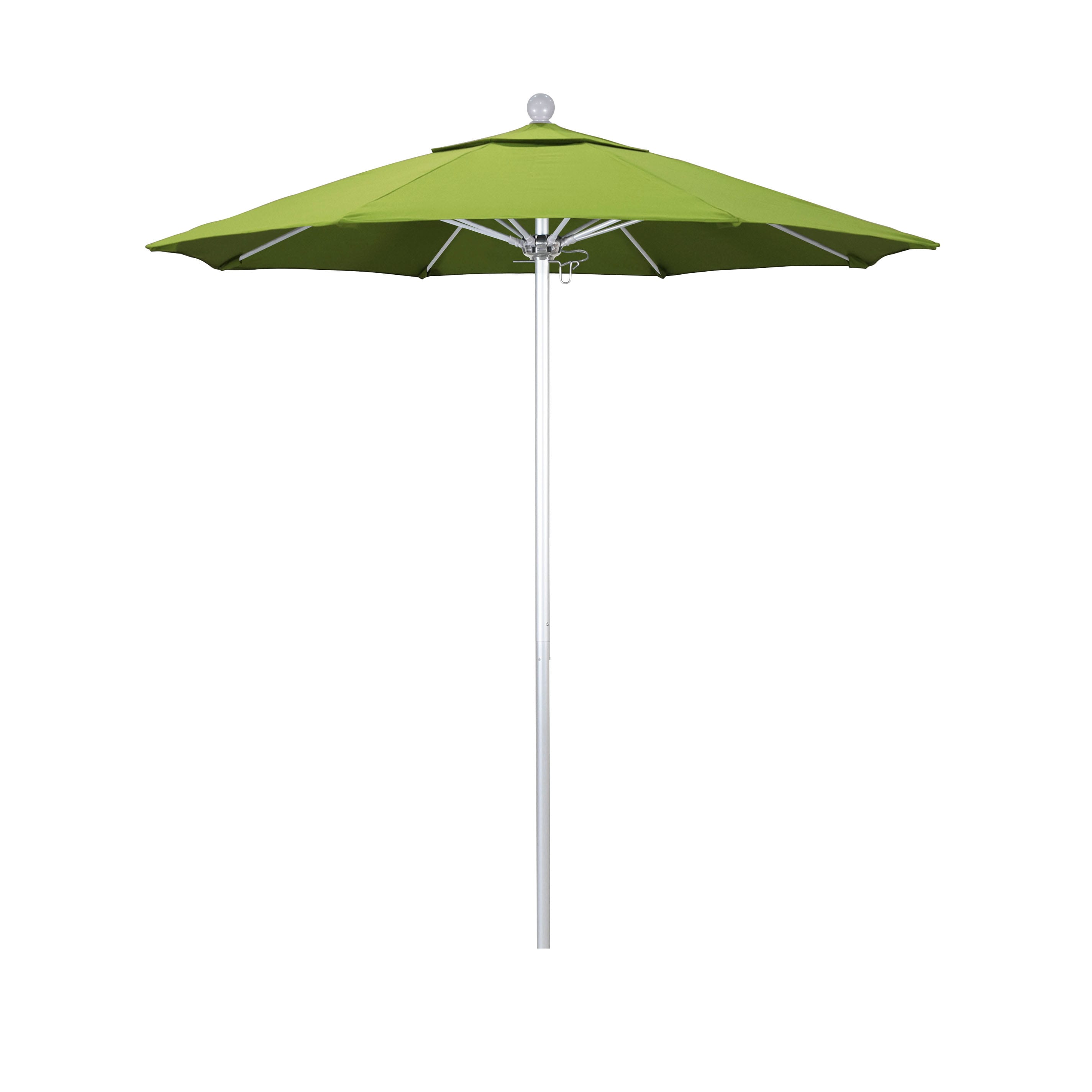 California Umbrella ALTO758002-5405 7.5-ft Aluminum Green No-tilt Market Patio Umbrella