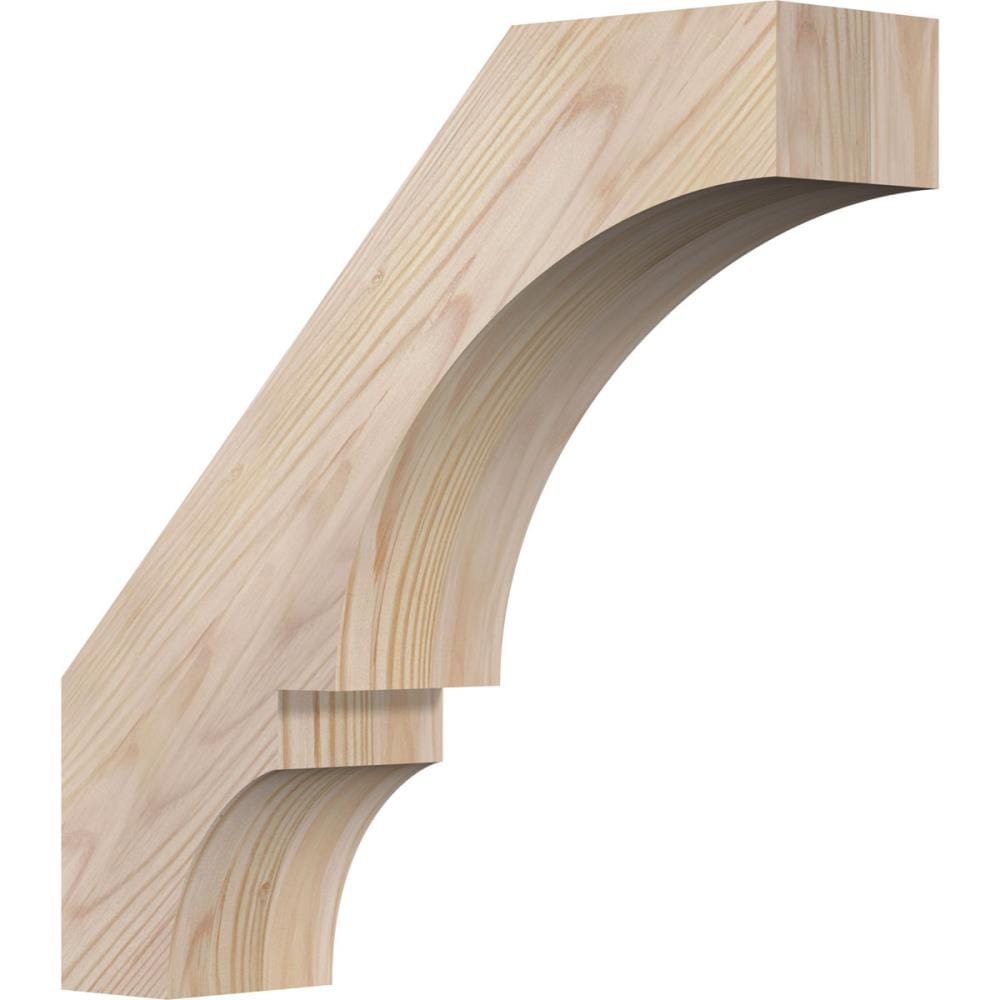 Ekena Millwork BRC04X14X14BOA00SDF 3-1/2-in x 14-in x 14-in Douglas Fir Unfinished Wood Balboa Smooth Knee Brace
