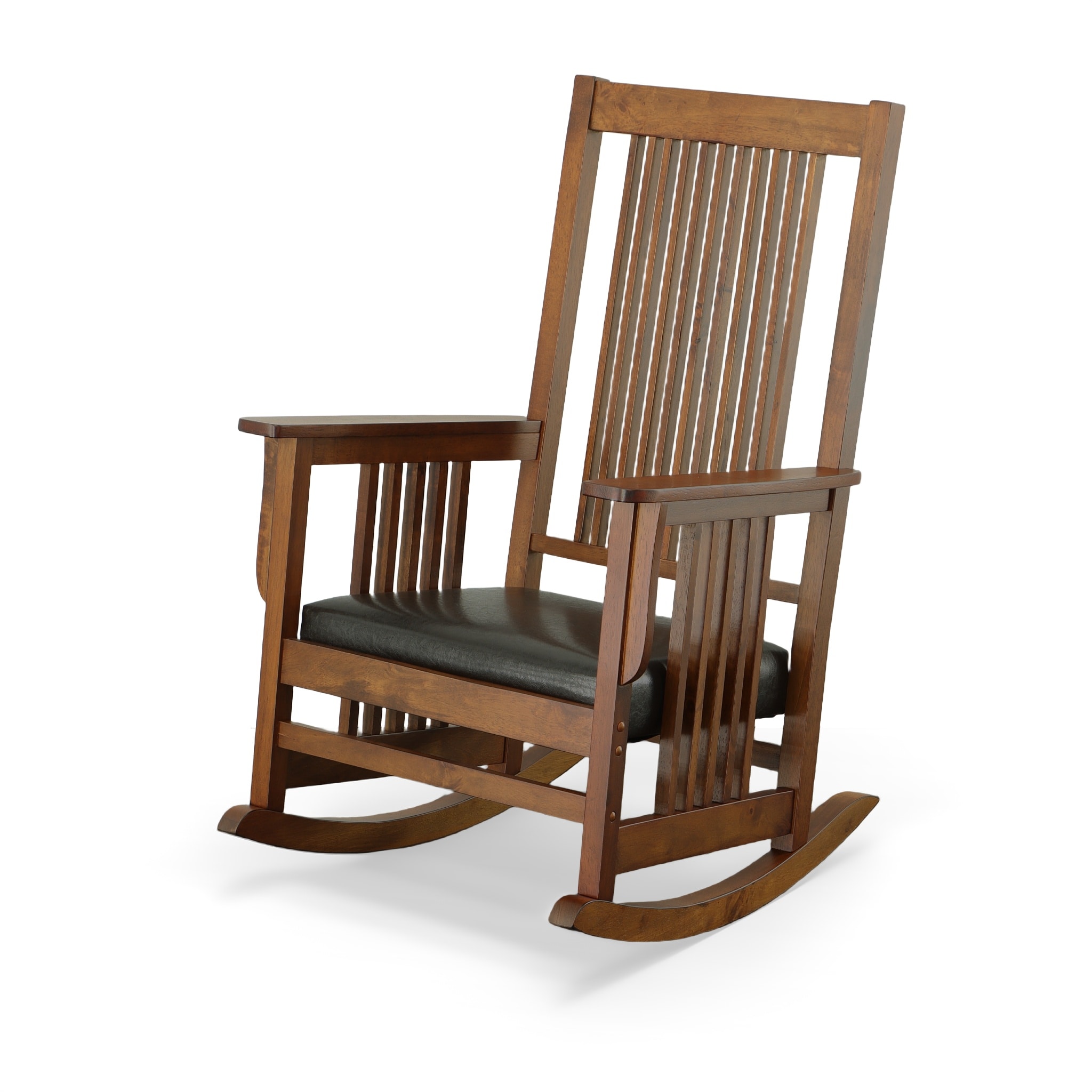 Carolina Cottage Mission rocker Mission/Shaker Chestnut Vinyl Rocking ...