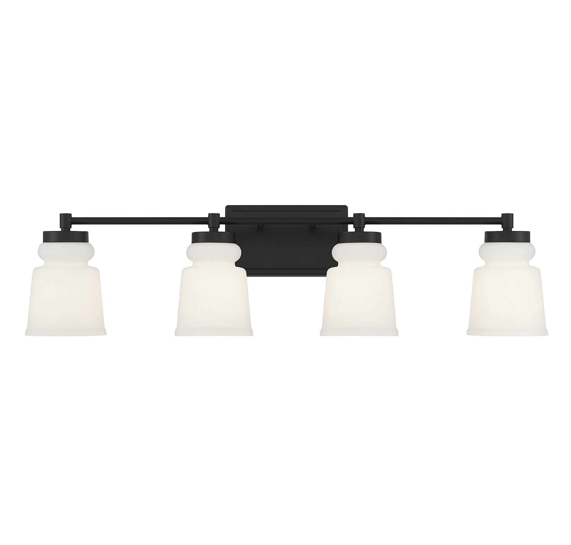 Meridian Lite Trends M80059MBK Meridian 32-in 4 -Light Matte Black Traditional Vanity light