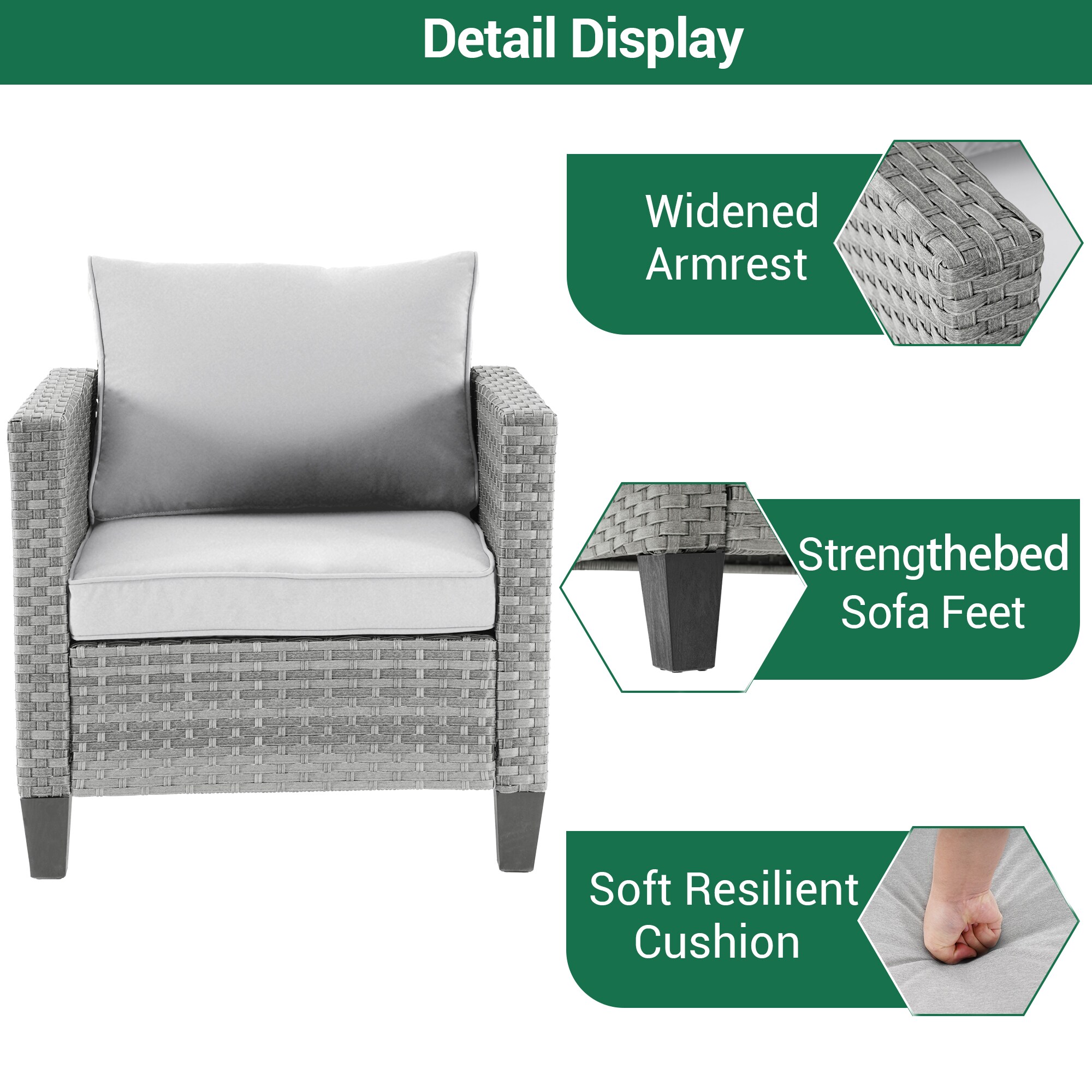 Sonkuki SD-GY615LY-C3 Patio-Conversation-Sets - View #8