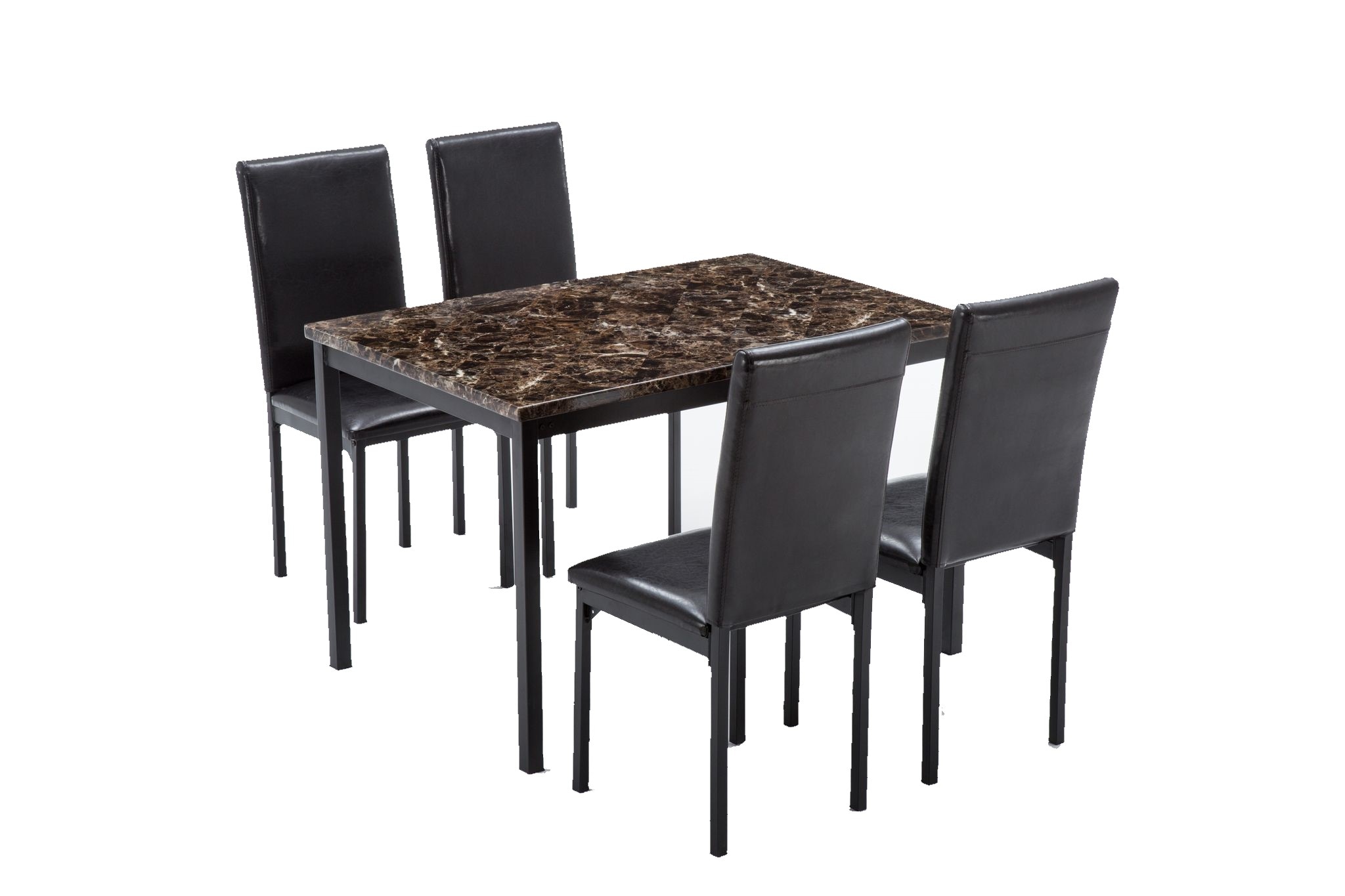 Boraam Industries 77006 Arjen Black Contemporary/Modern Dining Room Set with Rectangular Table (Seats 4)