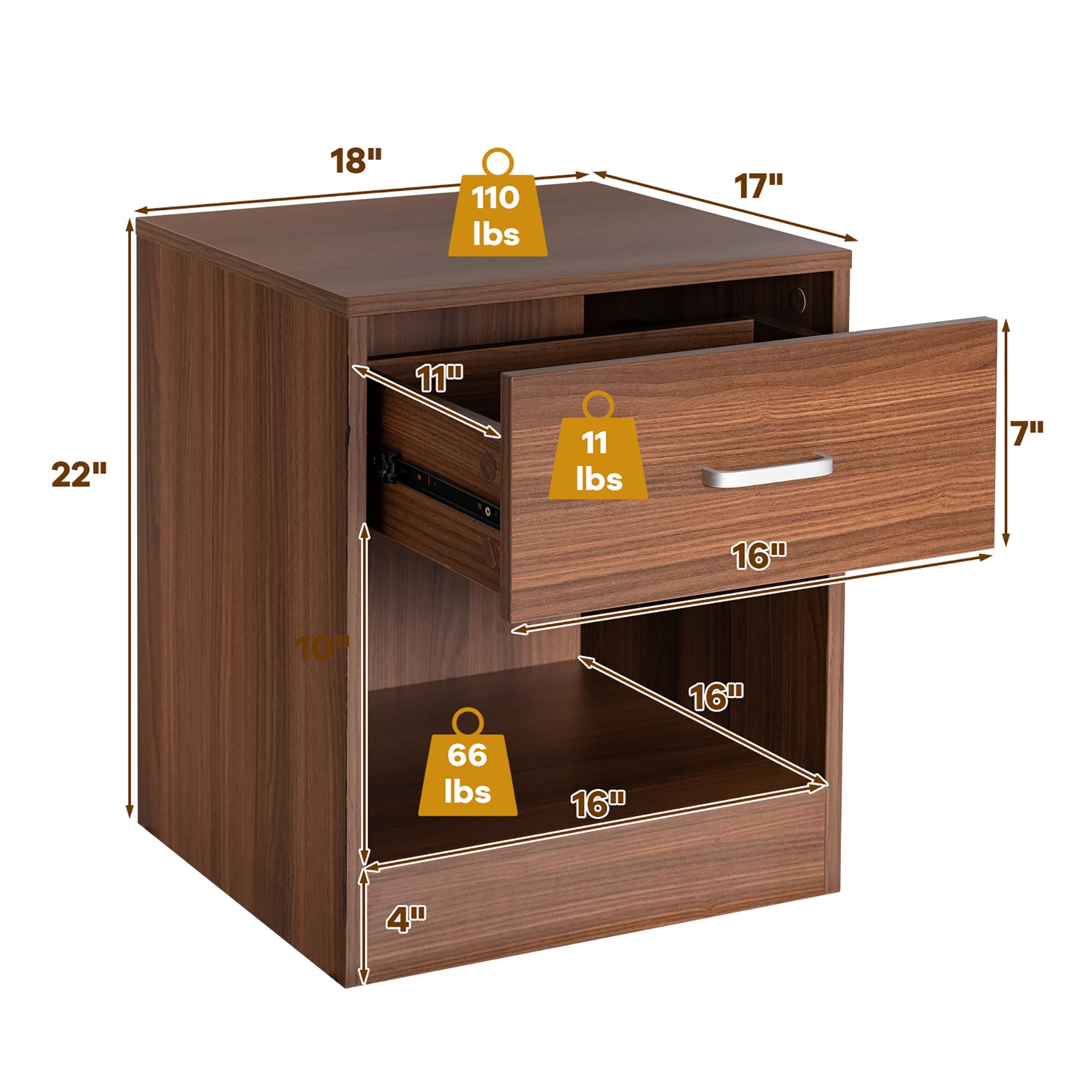 Costway SXL00072 nightstands - View #2