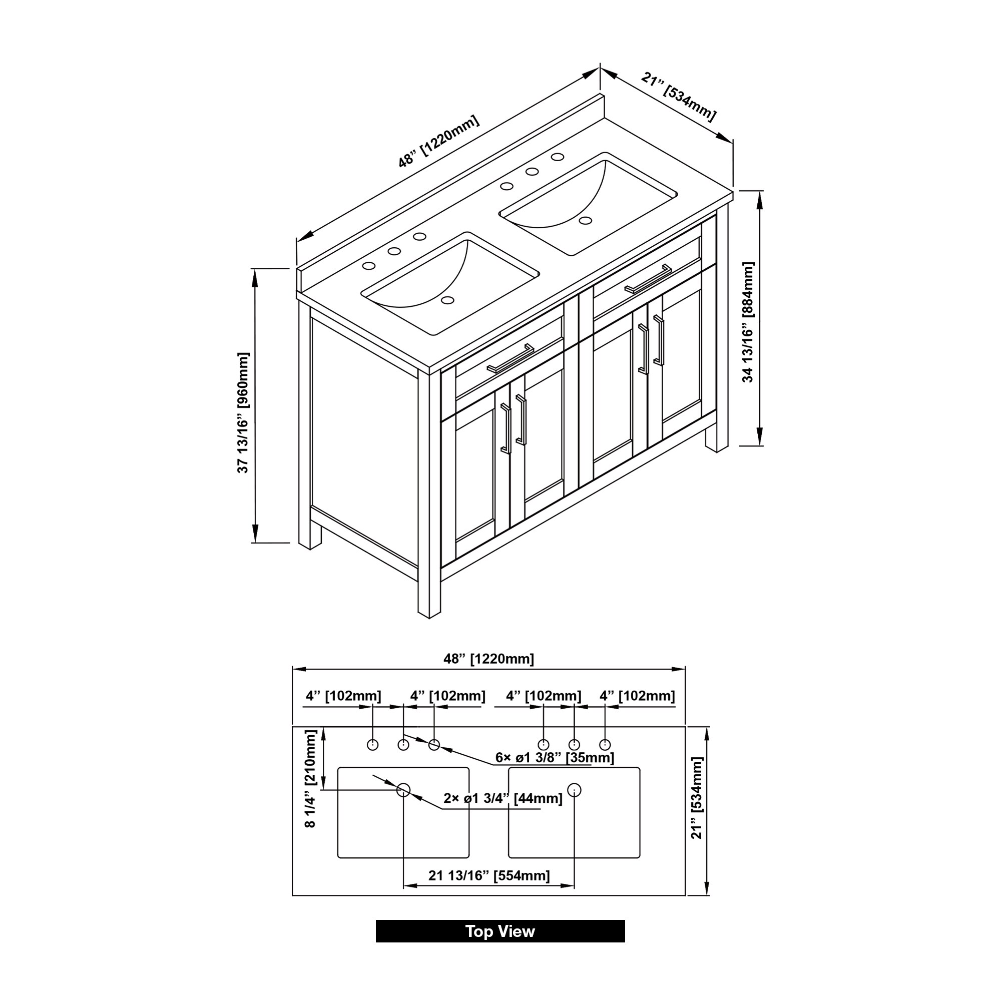 OVE Decors 15VVA-TAHE48-007 Bath-Vanity-Combo - View #3