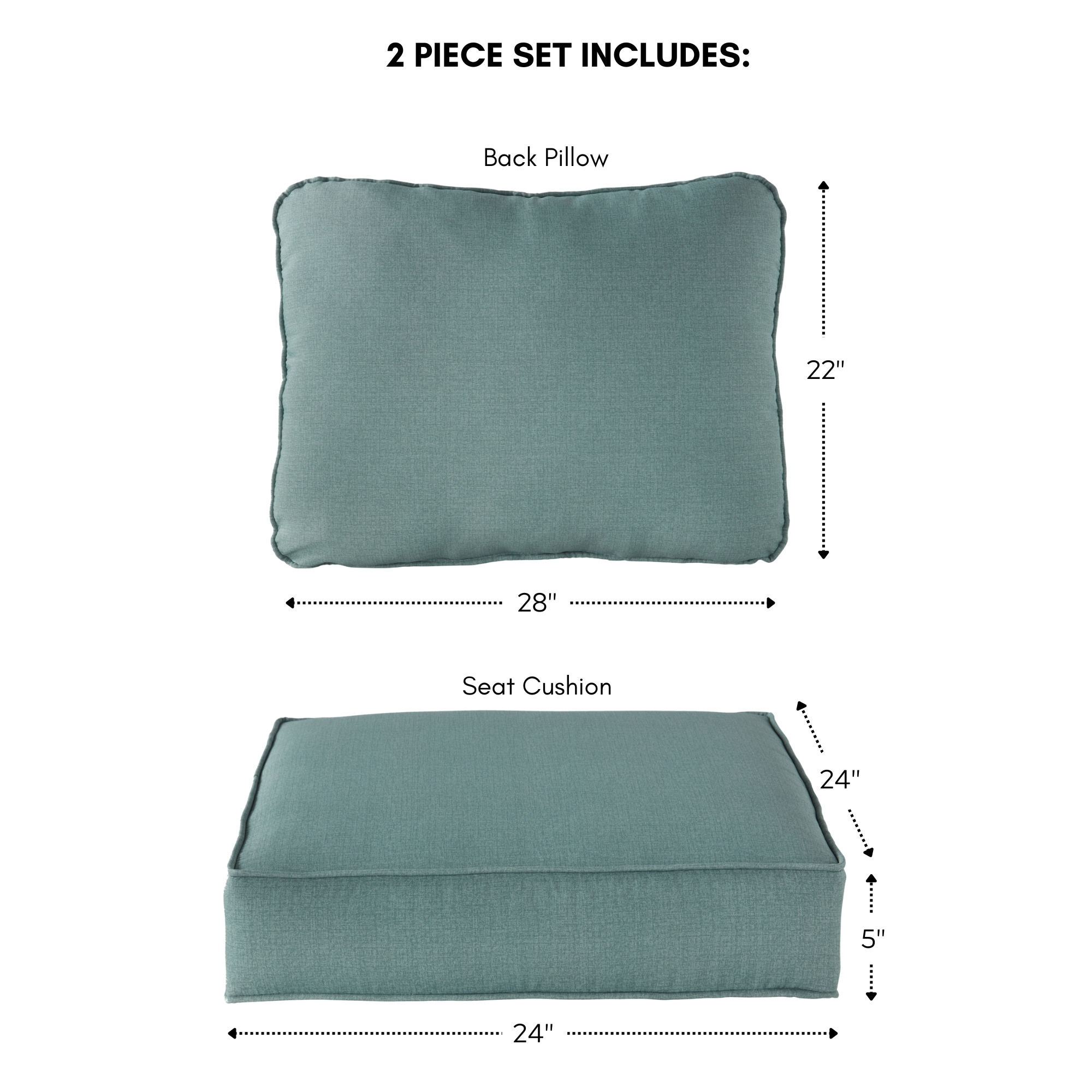 Greendale Home Fashions OC7820-SEAGLASS Patio-Furniture-Cushions - View #3