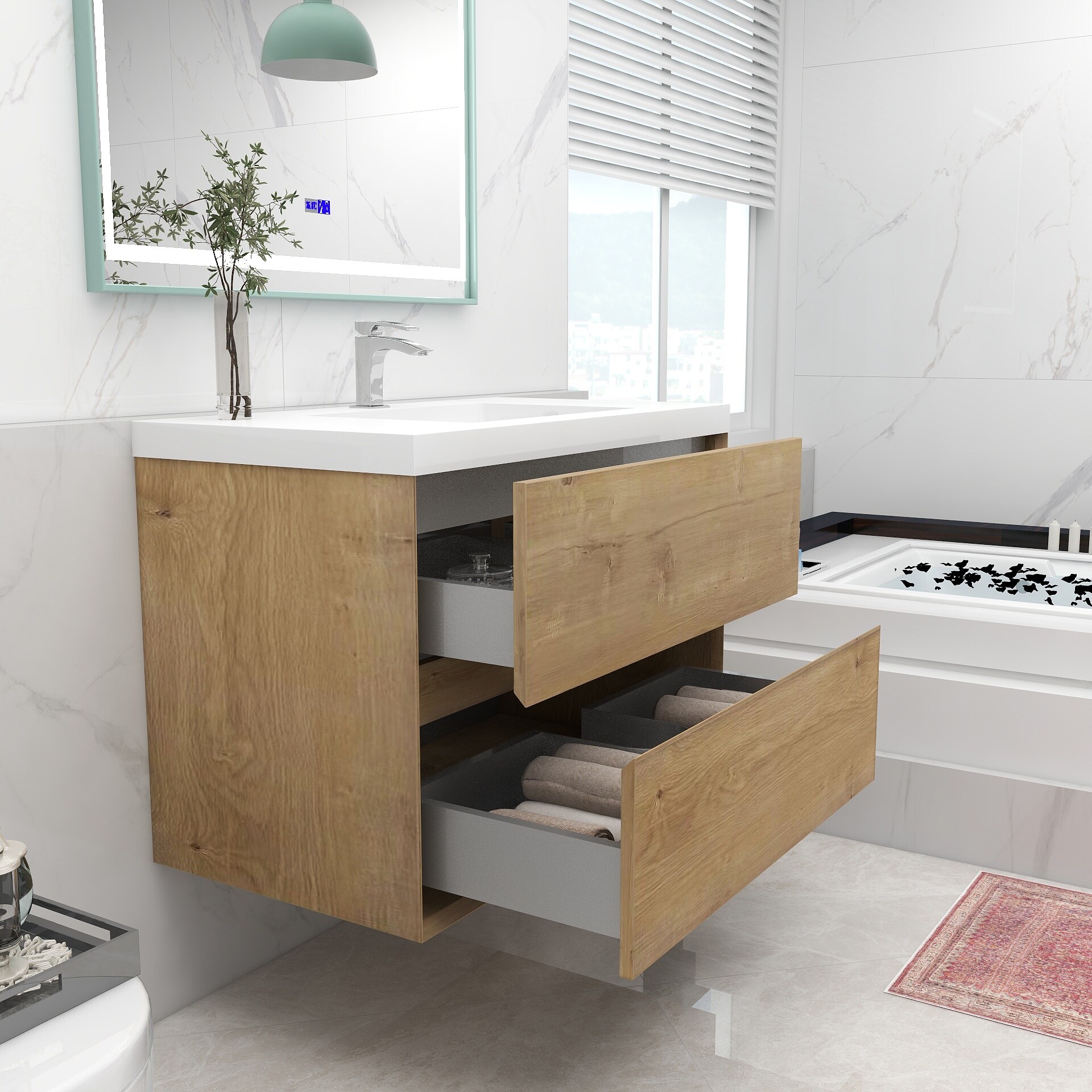 BV Better Vanity SLIM36-OAK Bath-Vanity-Combo - View #4