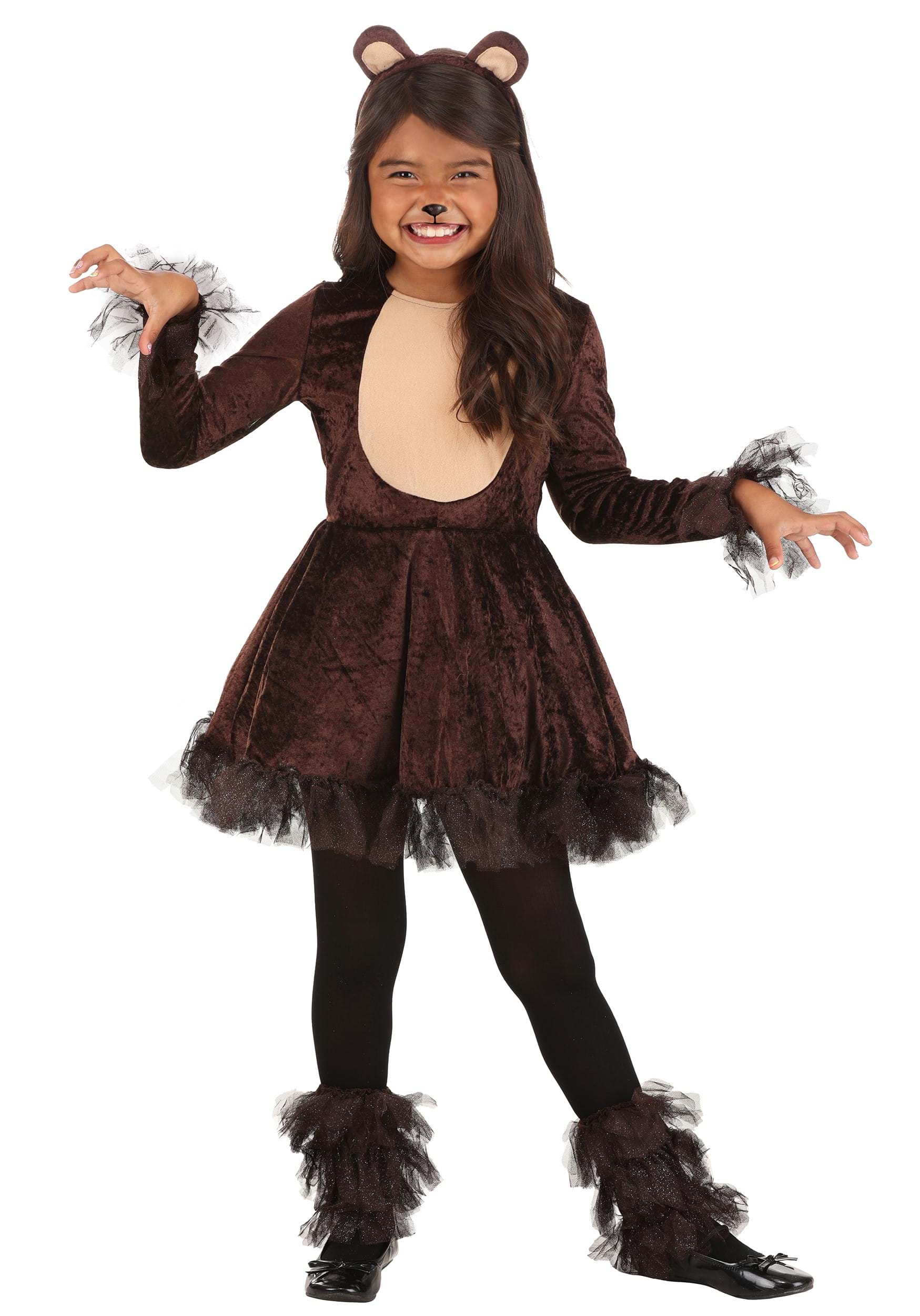 HalloweenCostumes - FUN Costumes Playful Bear Costume for Girls Forest Animal Costumes Large