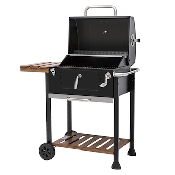 Royal Gourmet CD1824M 24-Inch Charcoal Grill, BBQ Smoker with Handle and Folding Table, Perfect for Outdoor Patio, Garden and Backyard Grilling, in Charcoal department at Lowes.com