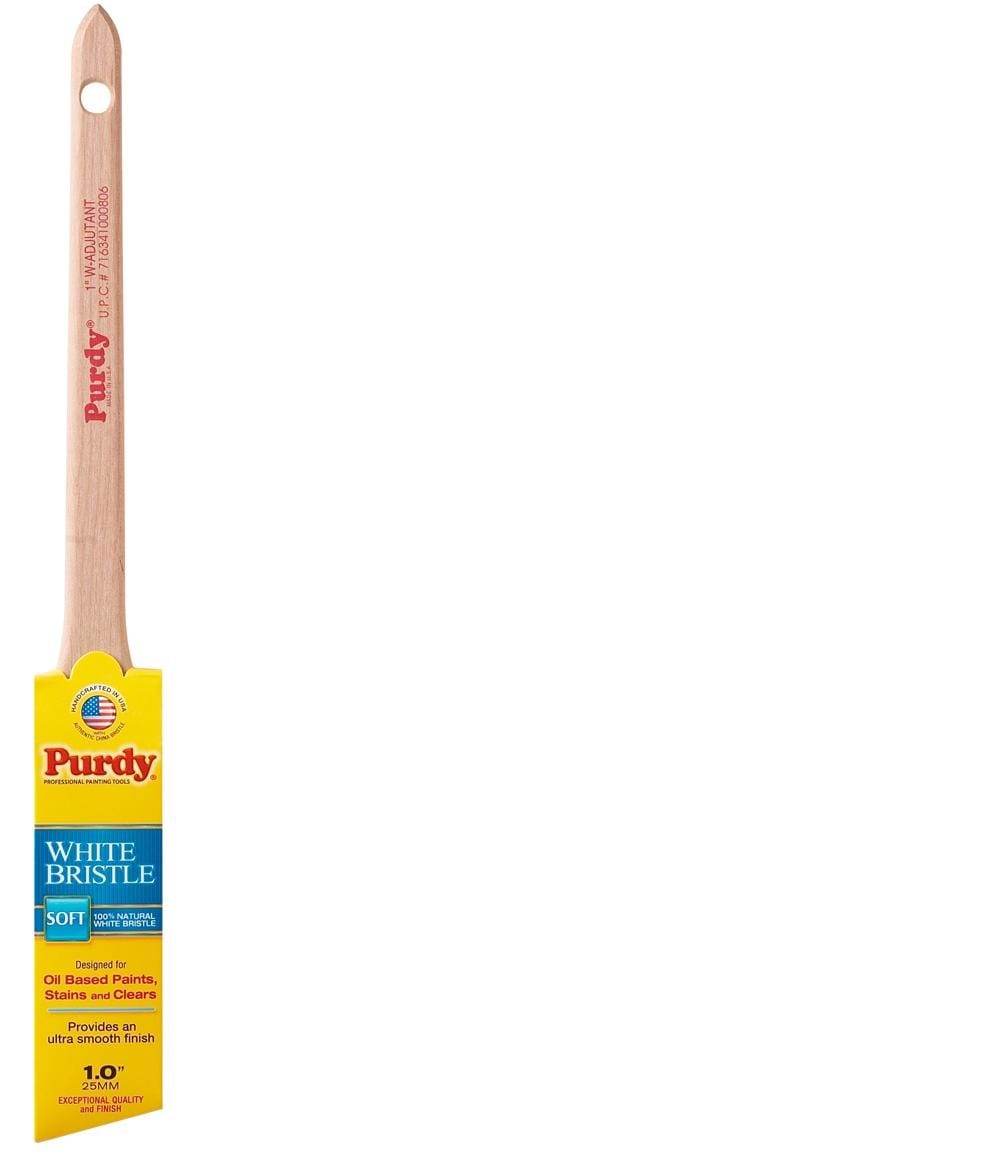 Purdy 144024410 White Bristle 1-in Natural Bristle Angle Paint Brush