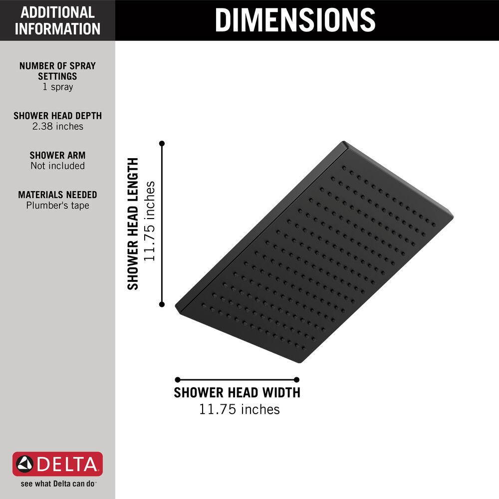 Delta 52159-BL25 Fixed-Showerhead - View #3