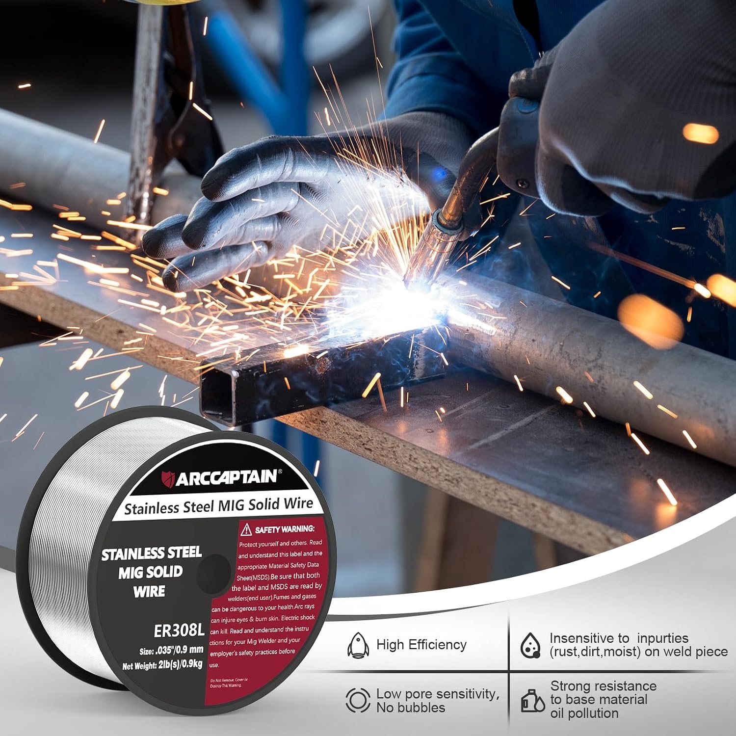 Arccaptain ARER308L-21 Consumable-Welding-Wire - View #5