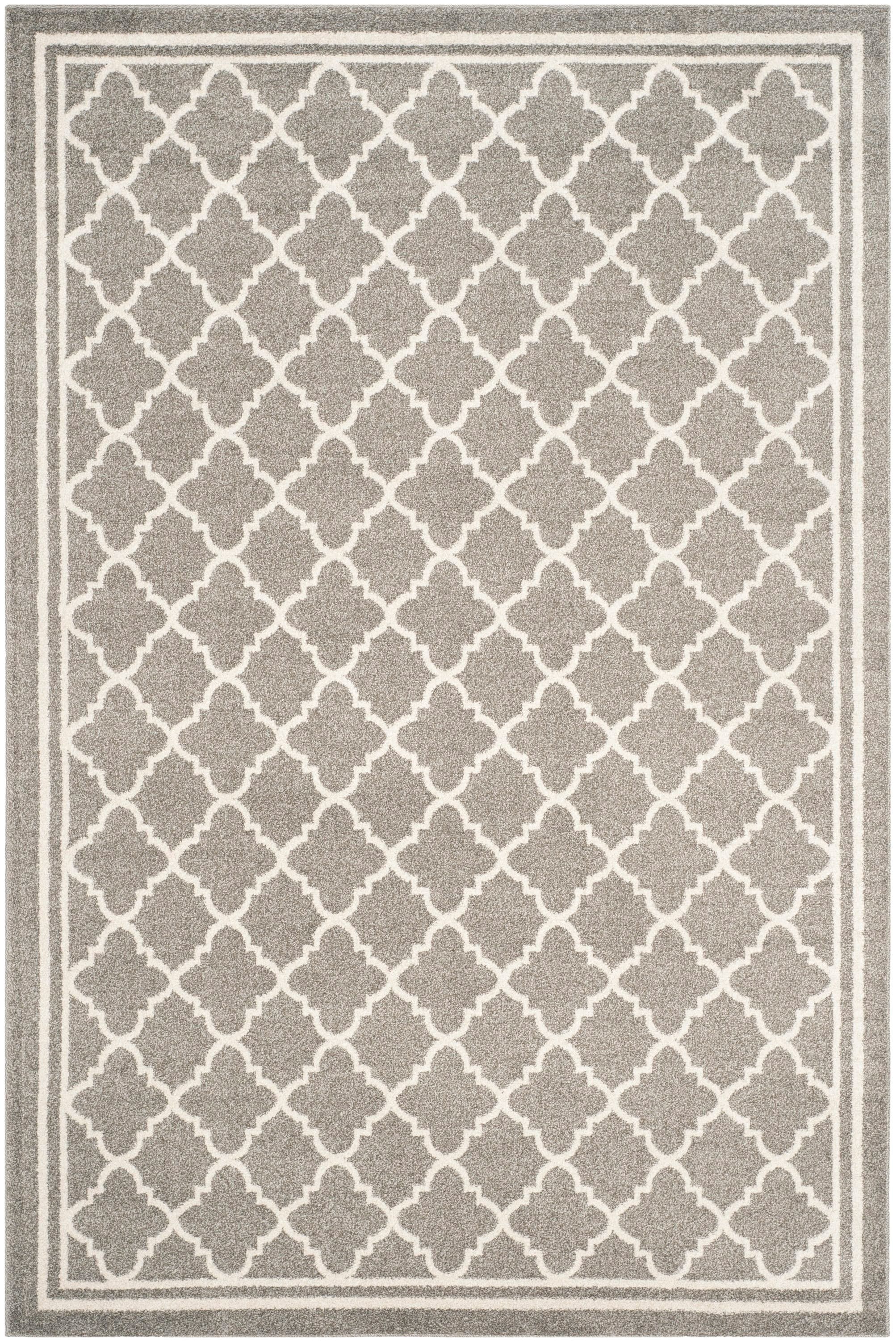 Safavieh AMT422R-6 Amherst Kelly 6 x 9 (ft) Loomed Synthetic Dark Gray/Beige Rectangular Indoor Trellis Area rug