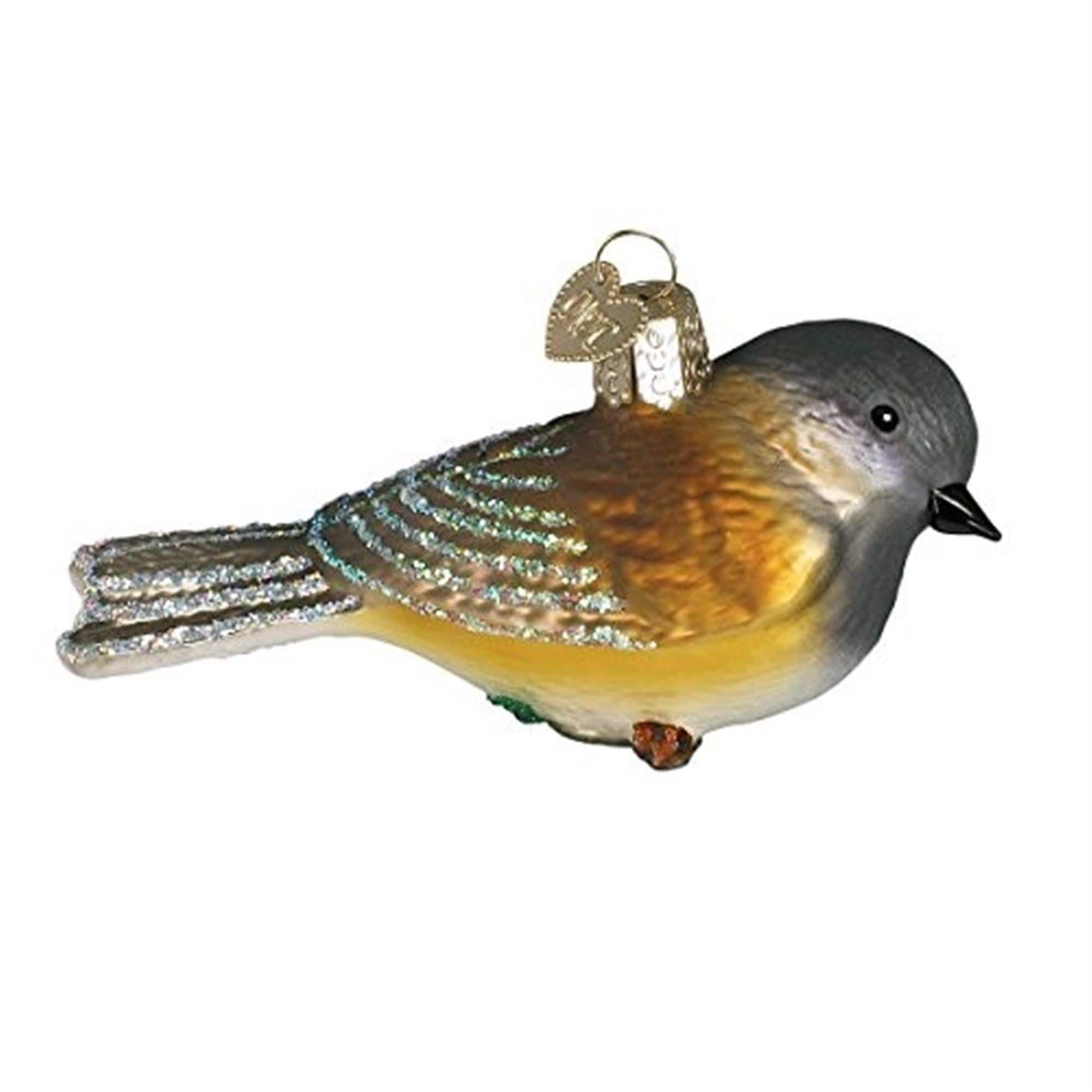 Old World Christmas 729343160393 Glass Blown Ornament for Christmas Tree - Black Capped Chickadee