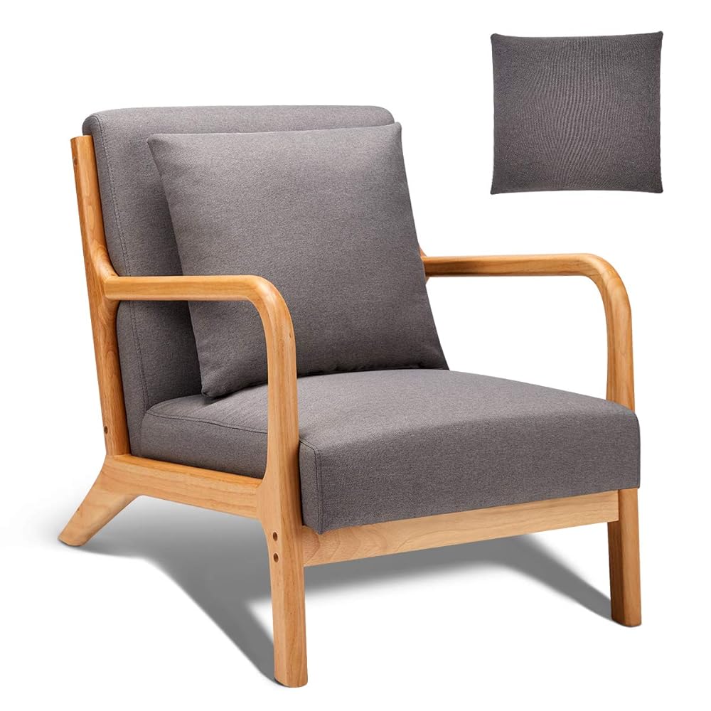 AECOJOY 13080GR-LS01 Modern Gray Accent Chair