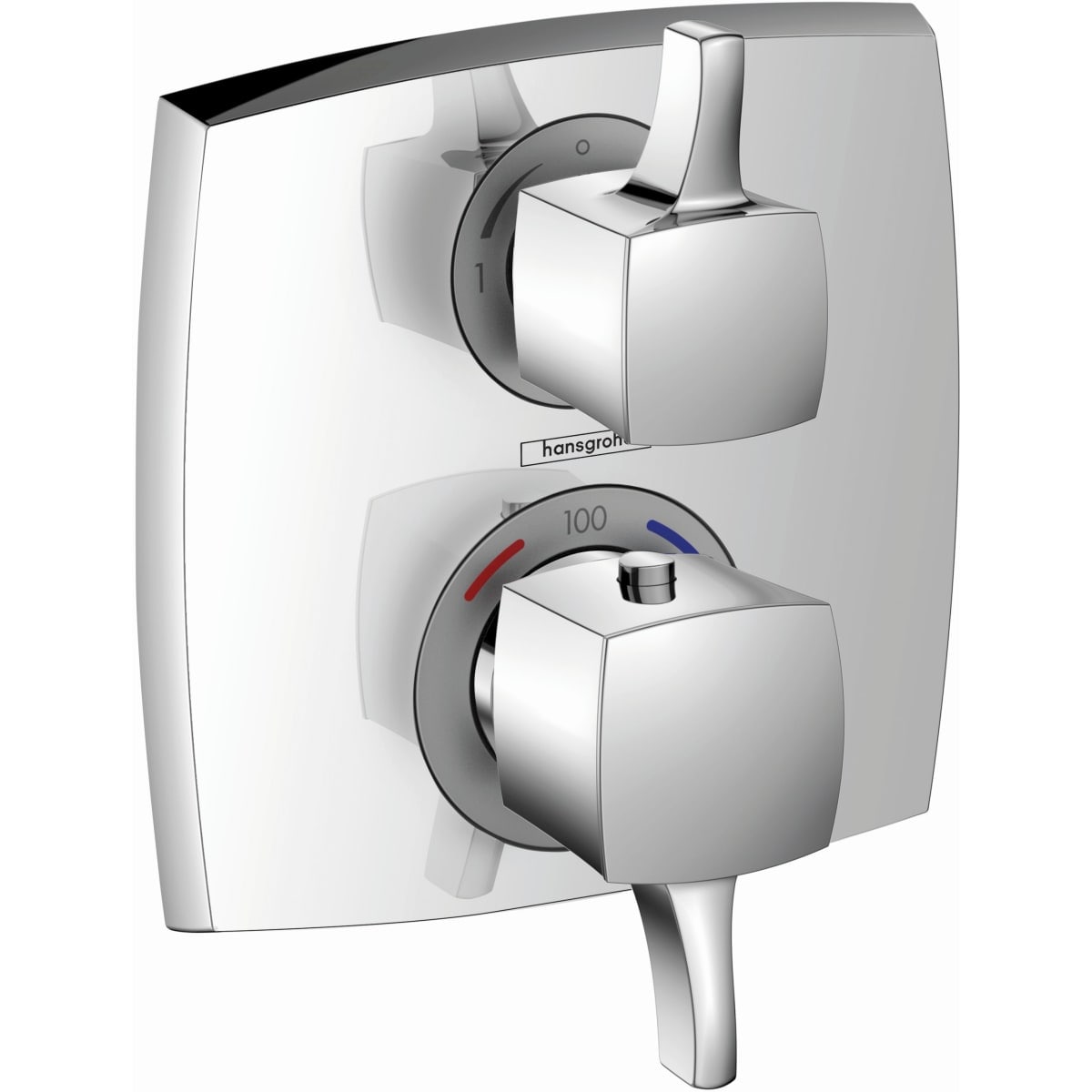 Hansgrohe 15727001 Chrome 2 -Handle Lever Shower Faucet Handle