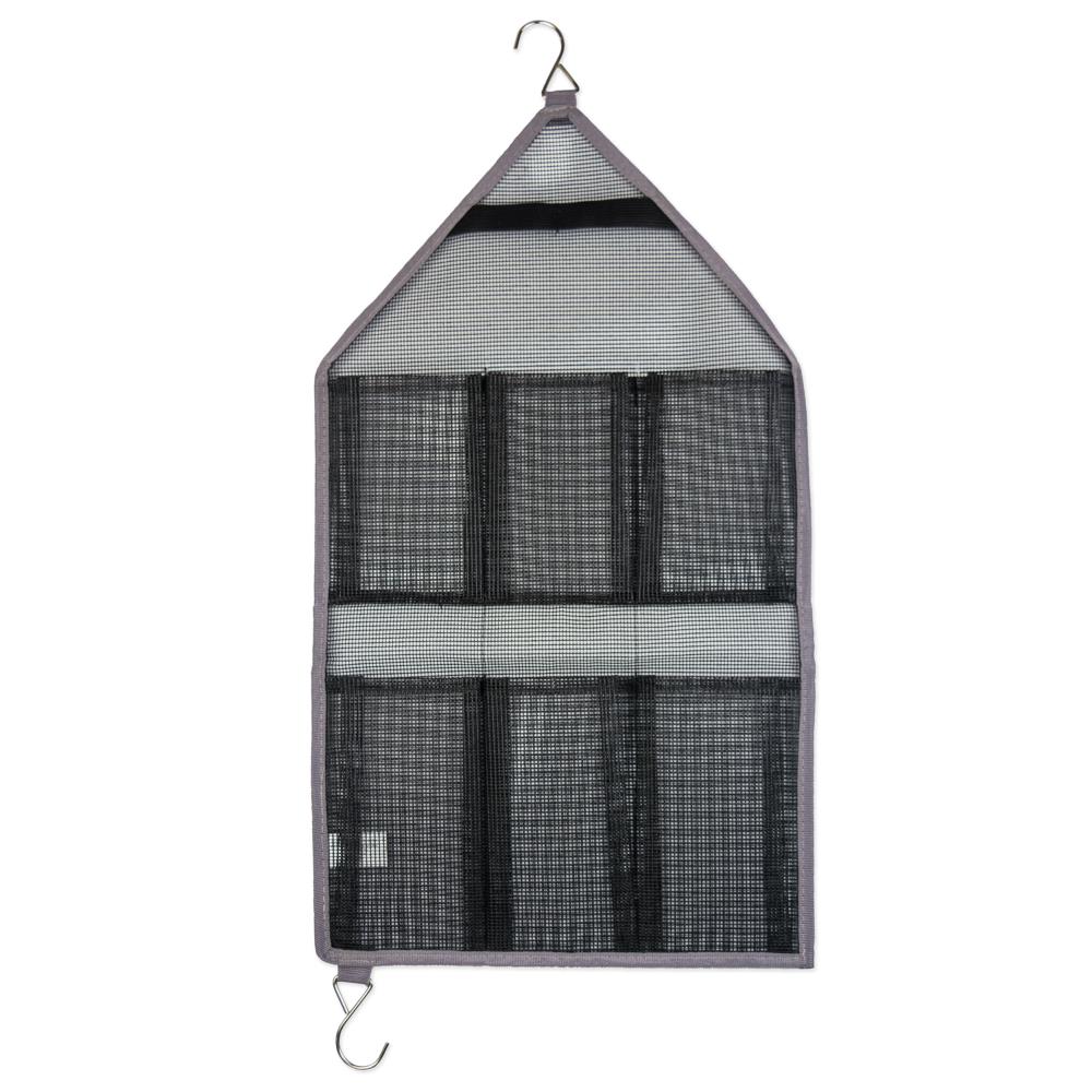 DII CAMZ35646 Bath Mesh Hanging Organizer Gray