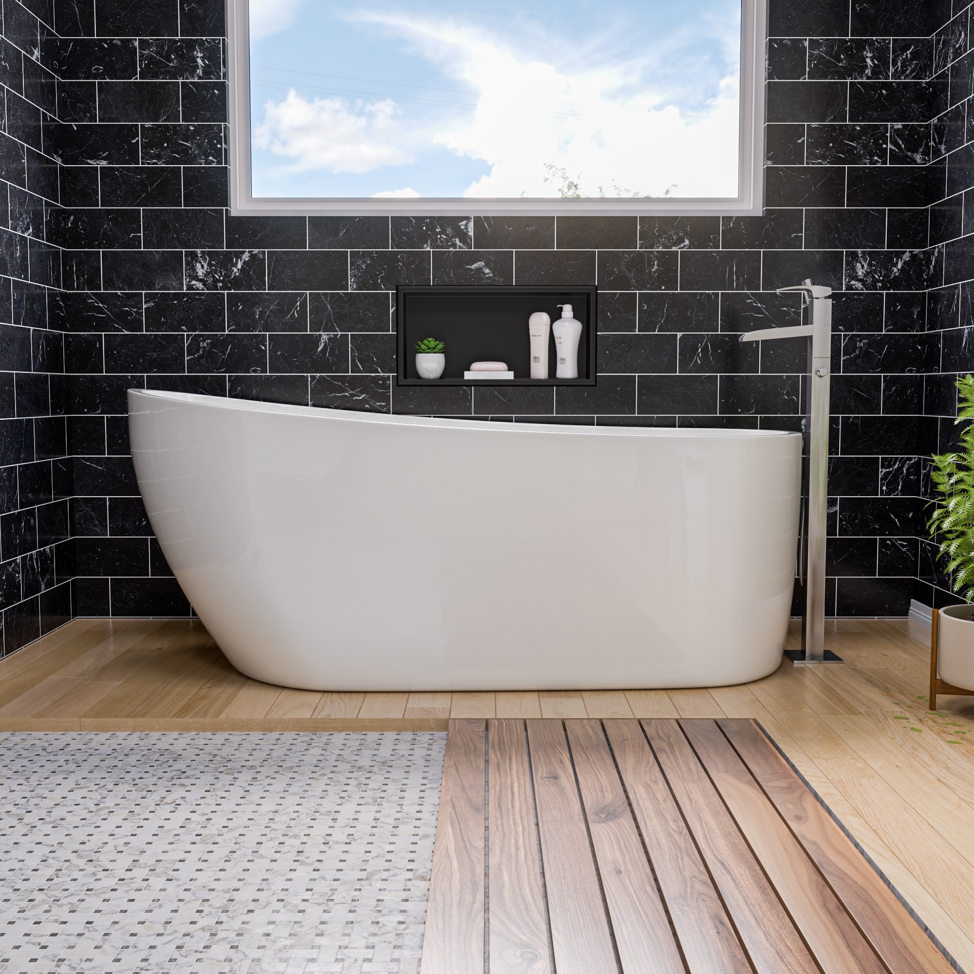 ALFI ABNP2412-BB Bathroom-Shelves - View #3