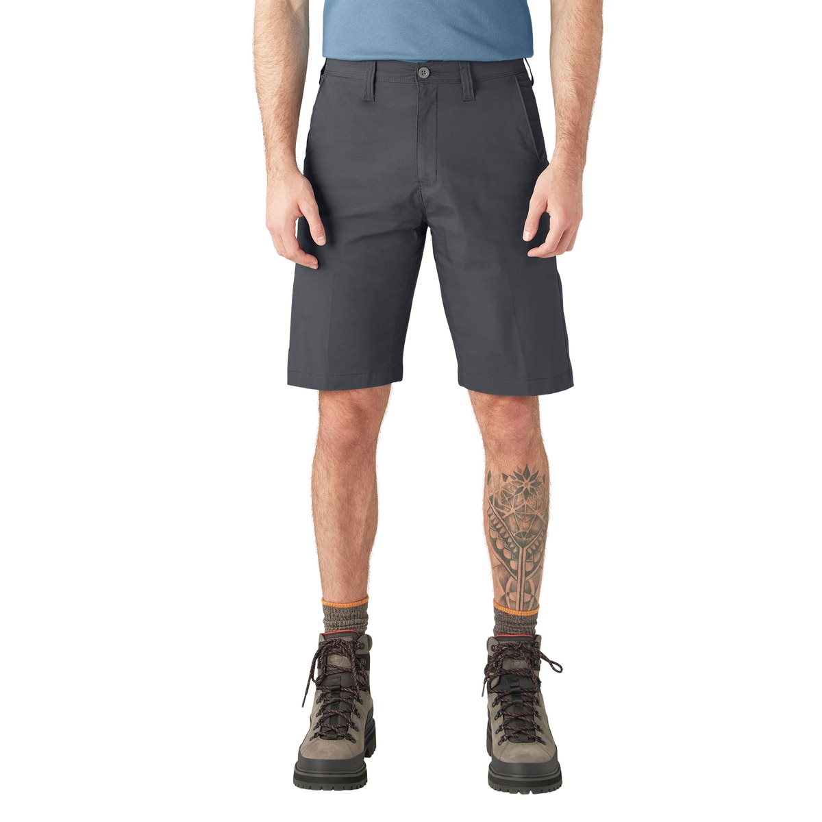 Dickies SR601CH  38 Cooling Regular Fit FLEX Utility Shorts 11 inch. TempiQ technology advanced temperature control. UPF 30 protection against UVA and UVB rays. Seven pockets versatile utility shorts.