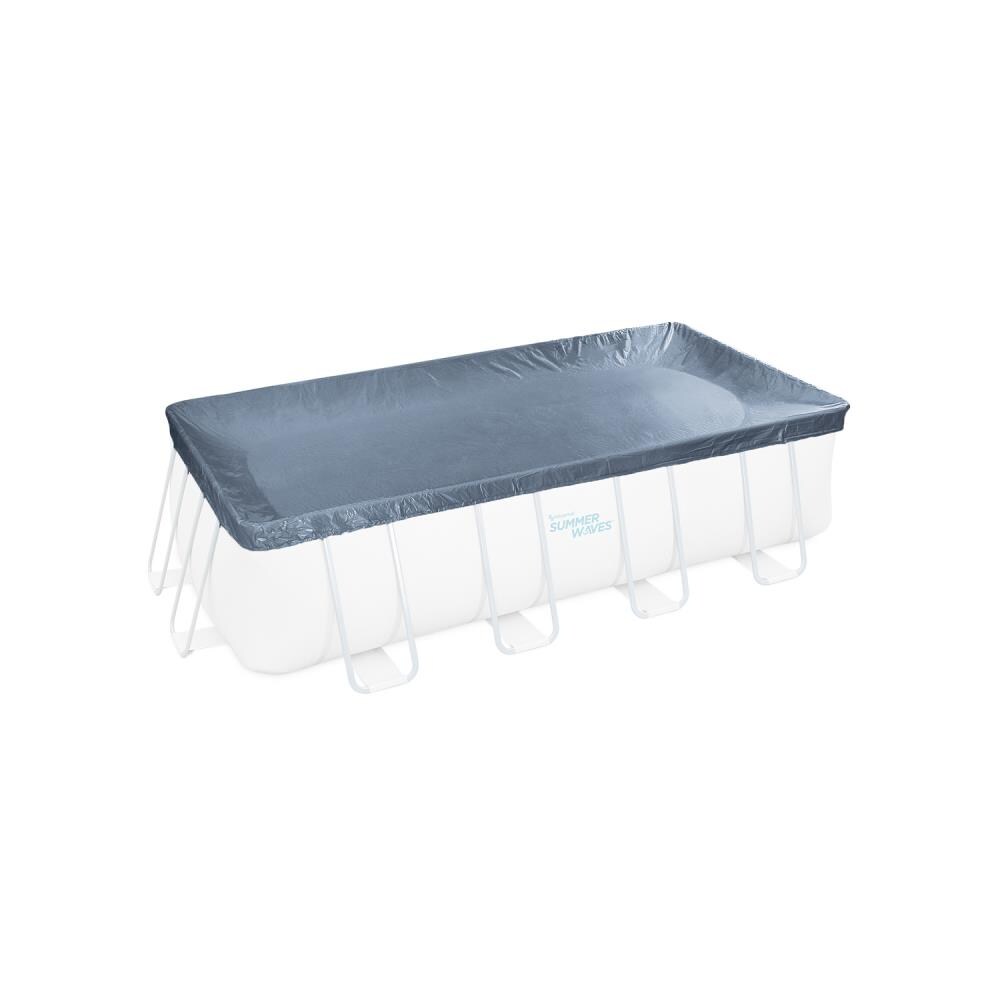 Summer Waves 202956 24-ft x 12-ft PVC Leaf and Debris Rectangle Pool Cover