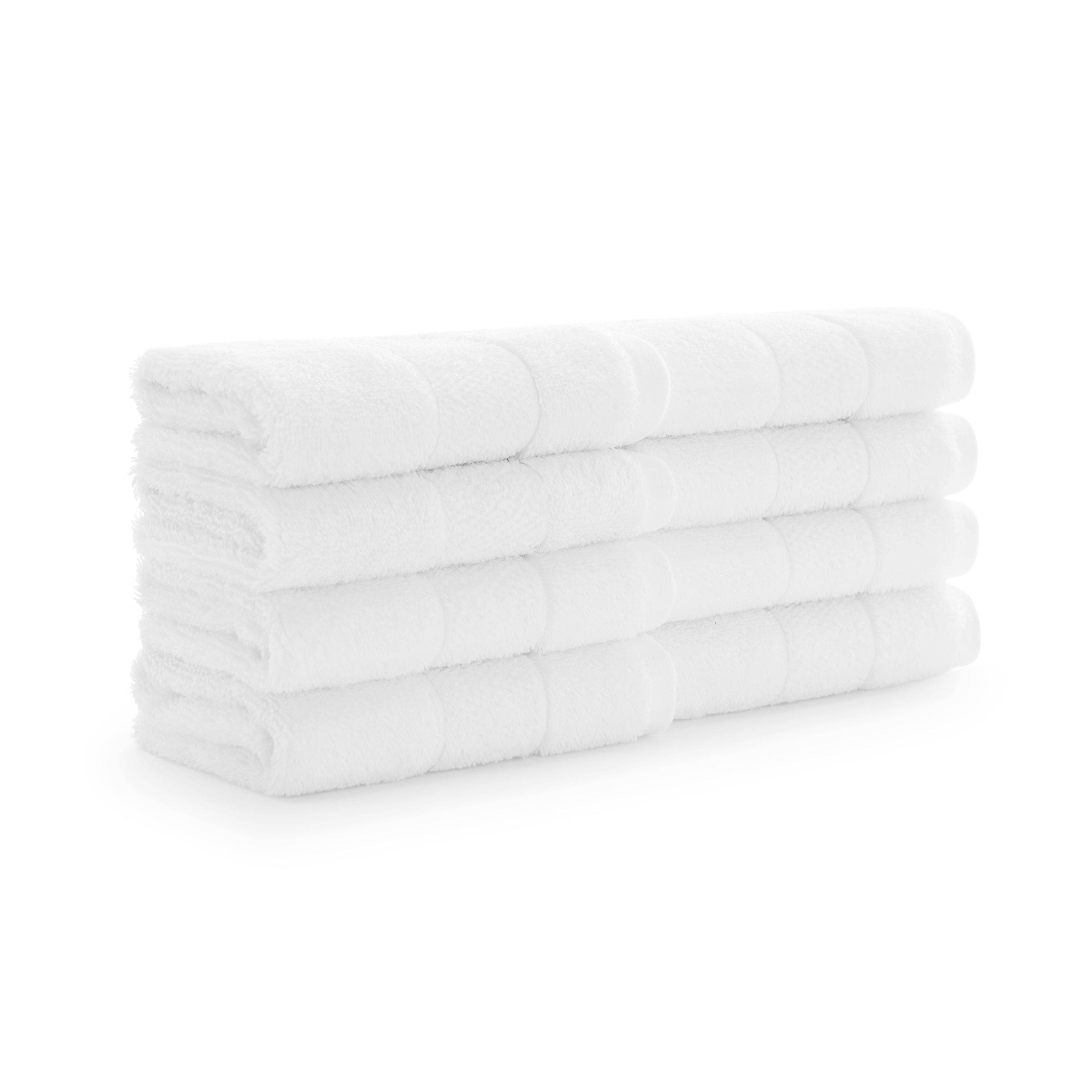 Arkwright Home Aston and Arden Turkish Solid Washcloth 13x13 White - Pack of 8