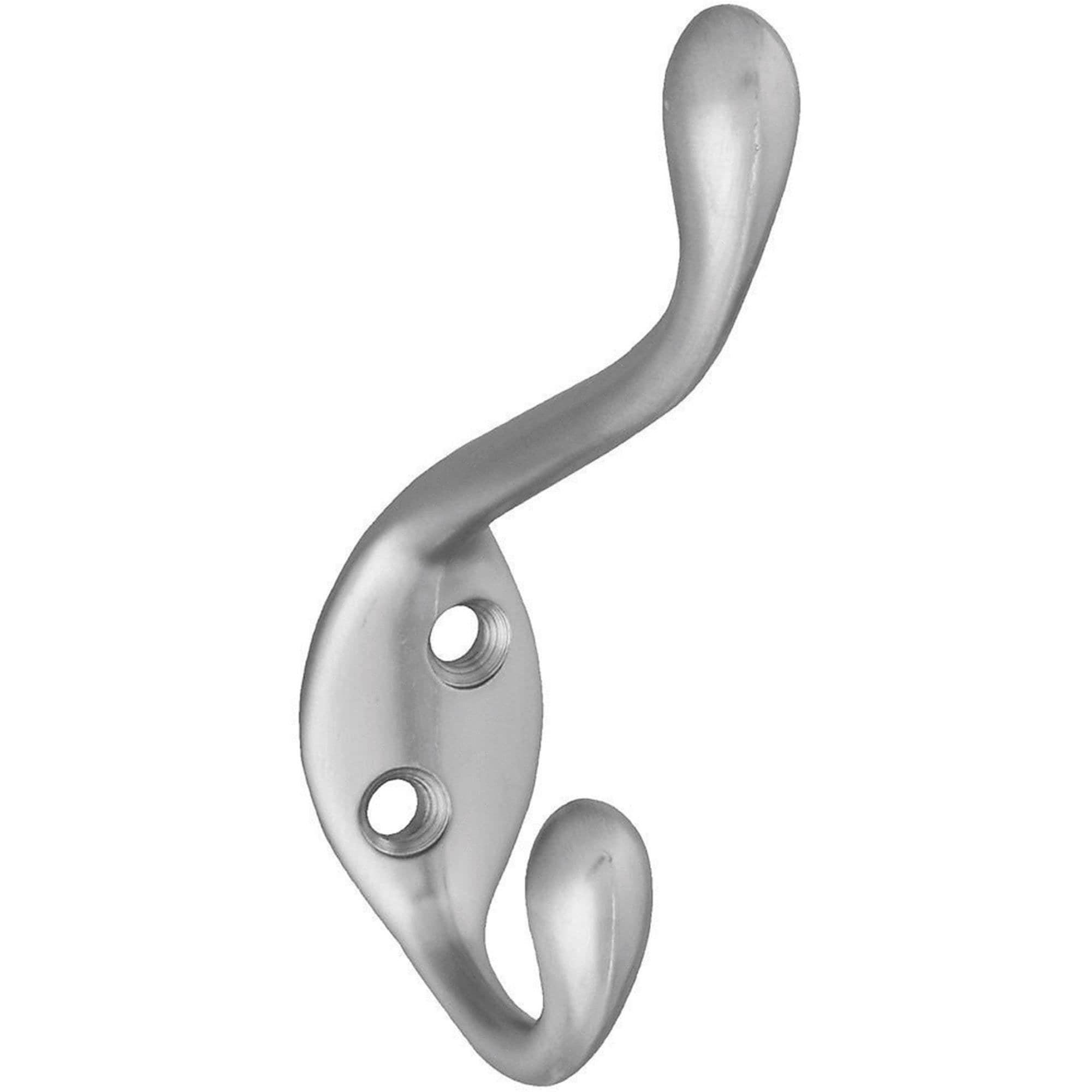 National Mfg. V167 Satin Nickel Heavy-Duty Garment Hook #N331082