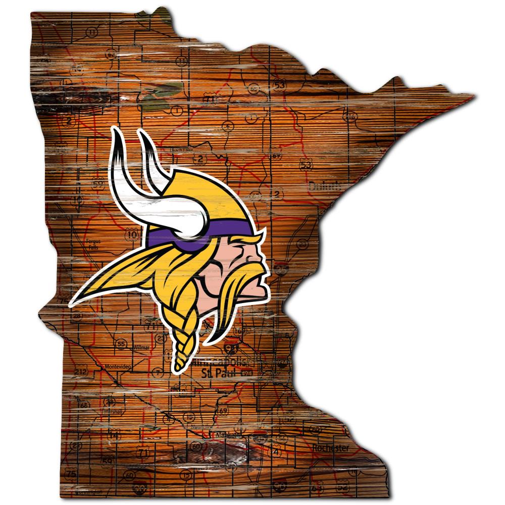 NFL Minnesota Vikings 3D Logo Series Wall Art - 12x12