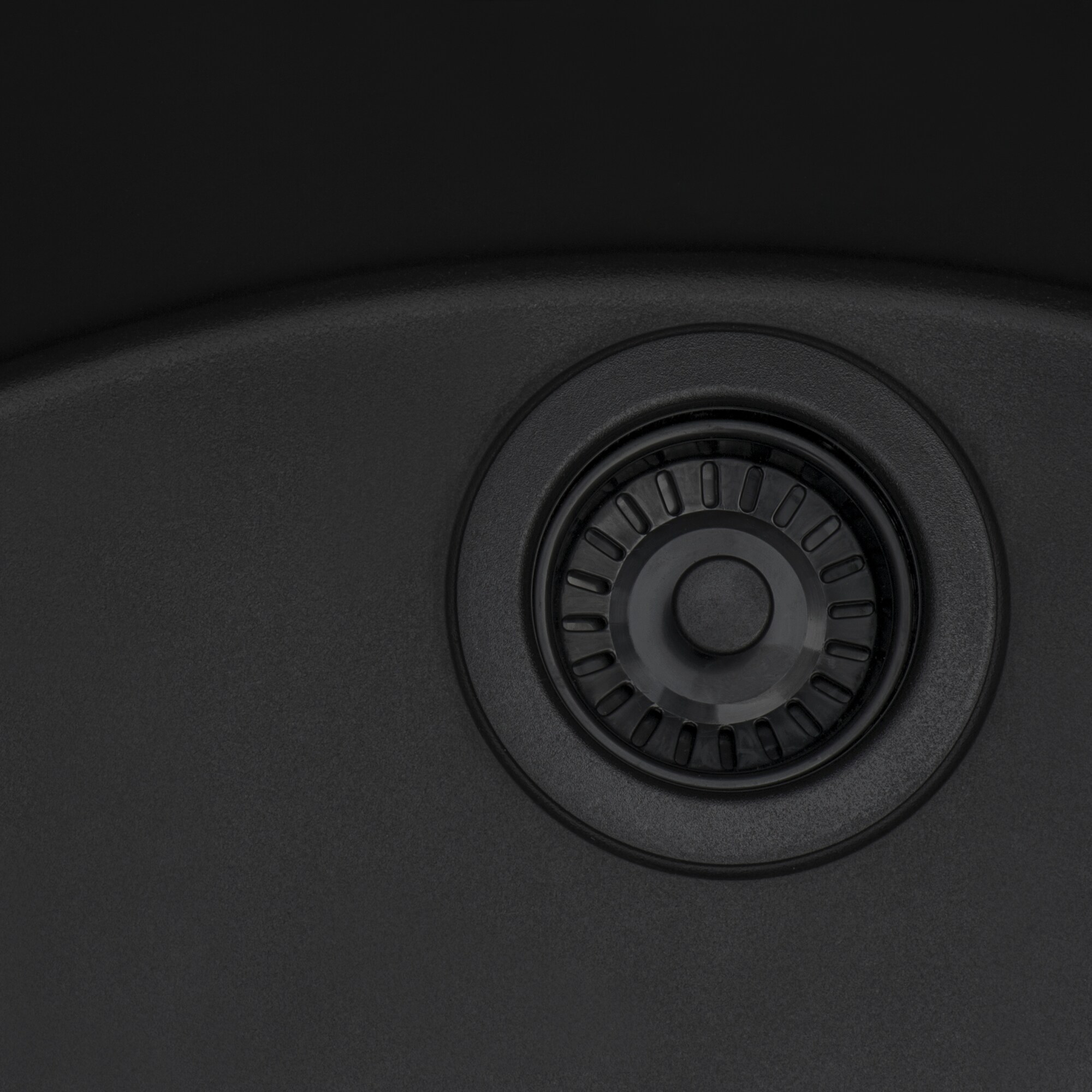 Midnight Black Granite Composite Single Bowl Kitchen Sink