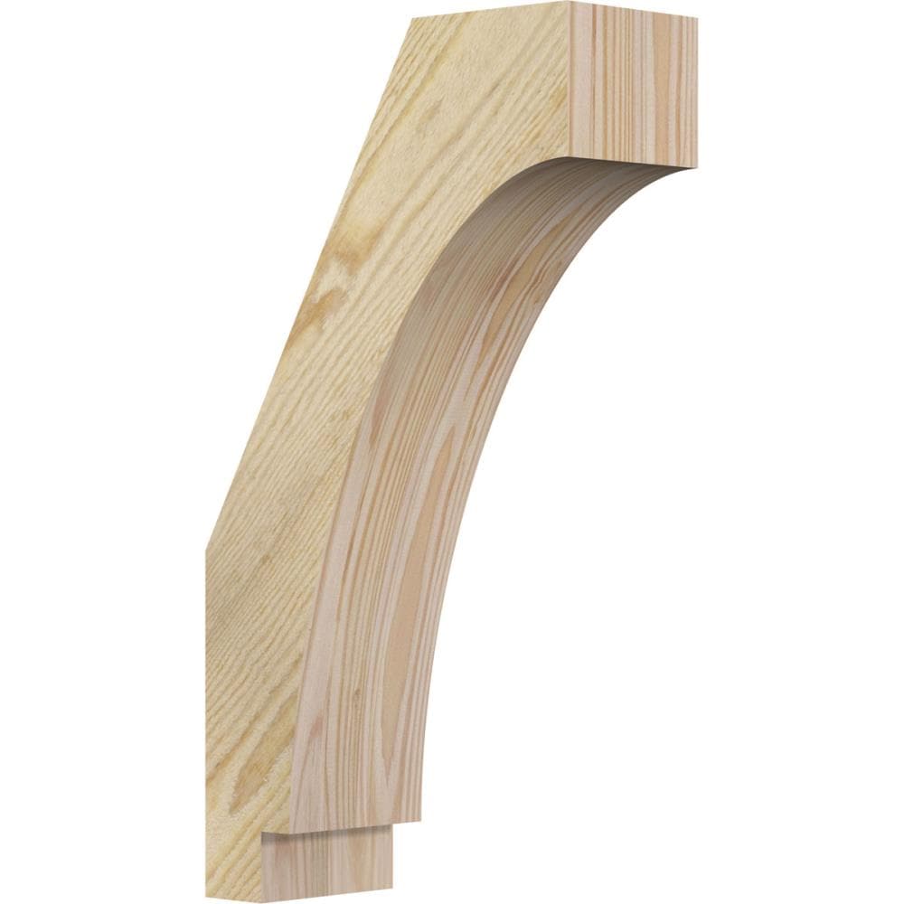 Ekena Millwork BRC04X10X18IMP00RDF 4-in x 10-in x 18-in Douglas Fir Unfinished Wood Imperial Rough Sawn Knee Brace