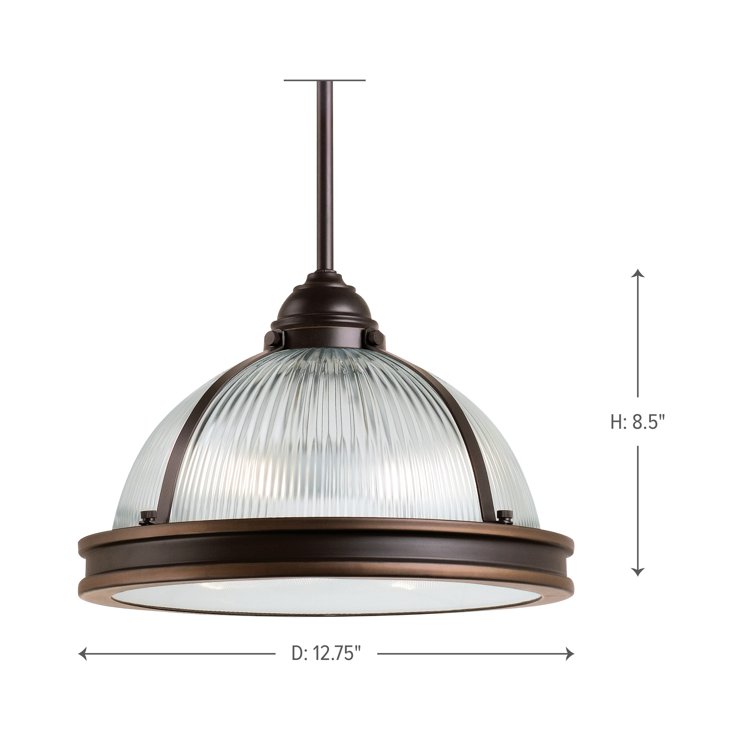 Autumn Bronze Prismatic Glass 2-Light Pendant