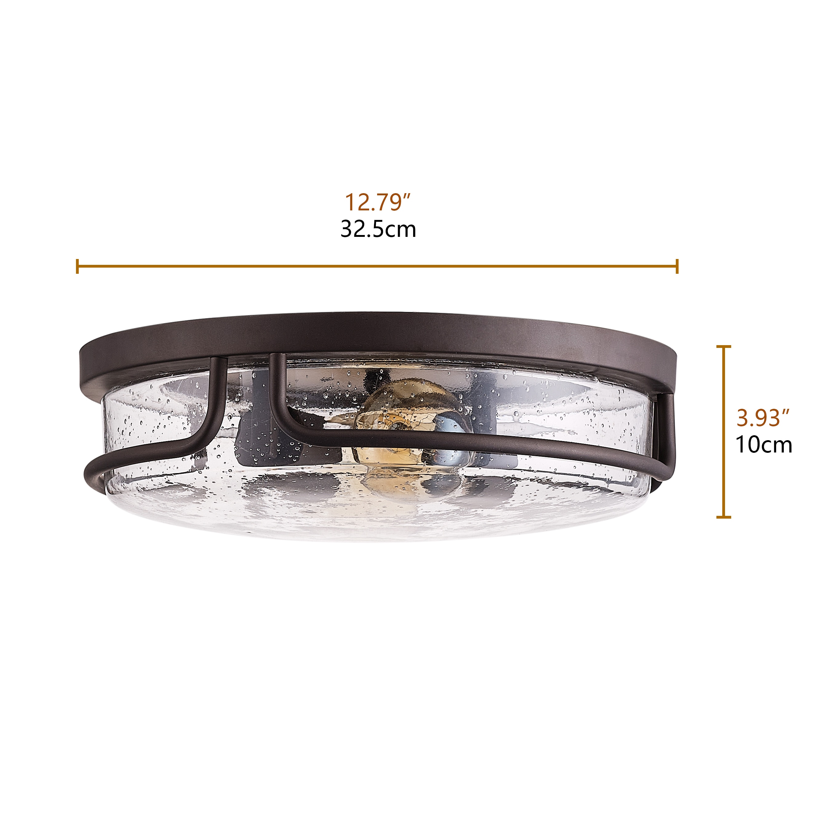 Aiwen 2-Light Bronze Led, Flush Mount Light in the Flush Mount Lighting ...