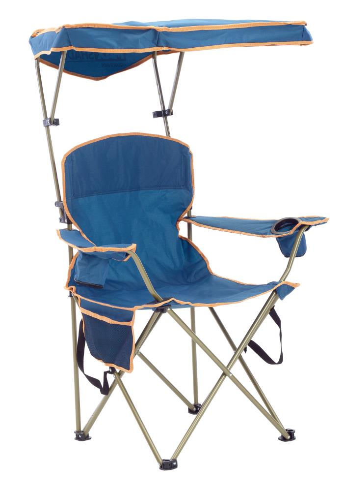 Quik Shade Navy Folding Camping Chair, Portable Camping Chair With Canopy