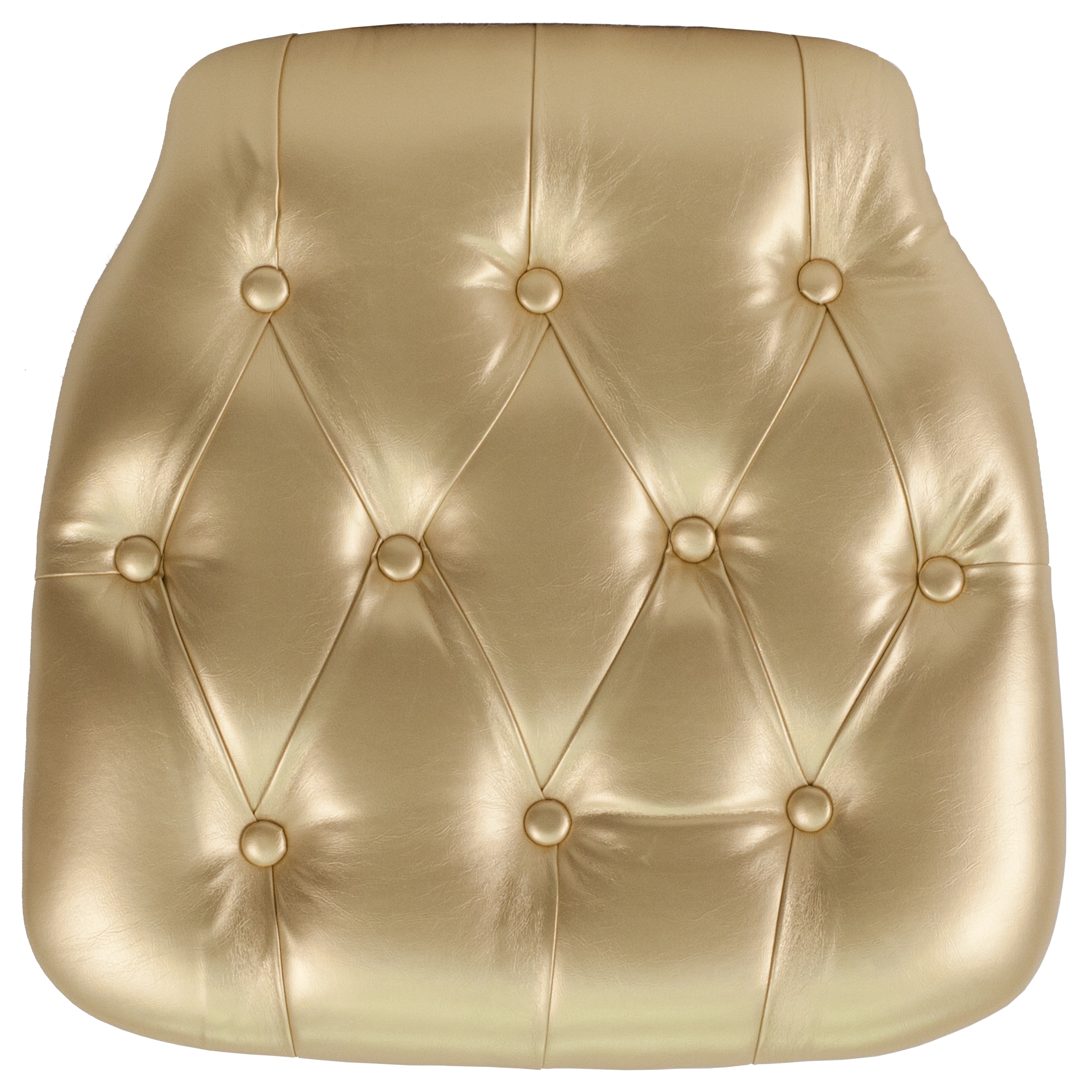 Flash Furniture Louise Hard Gold Tufted Vinyl Chiavari Chair Cushion