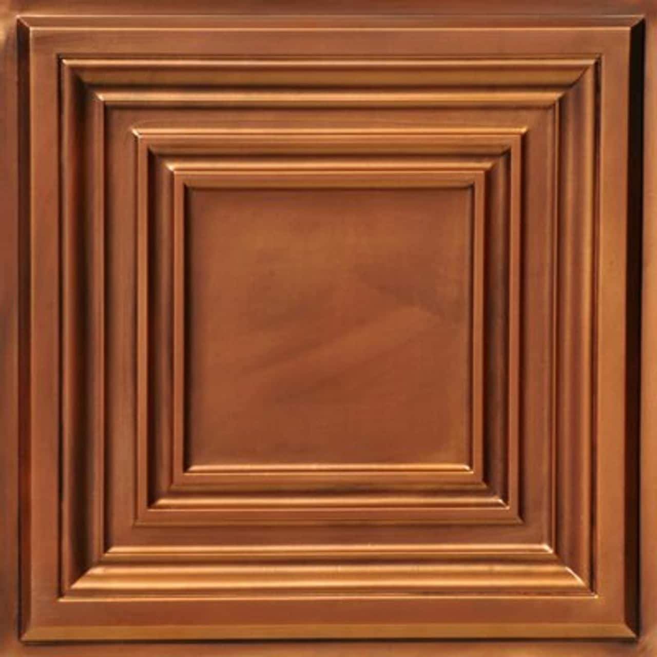 From Plain to Beautiful in Hours DCT05AC-24X24-10 2-ft x 2-ft Washington Square Antique Copper PVC Surface-mount Ceiling Tile ( 10 -Pack, 40-Sq. Feet / Case )