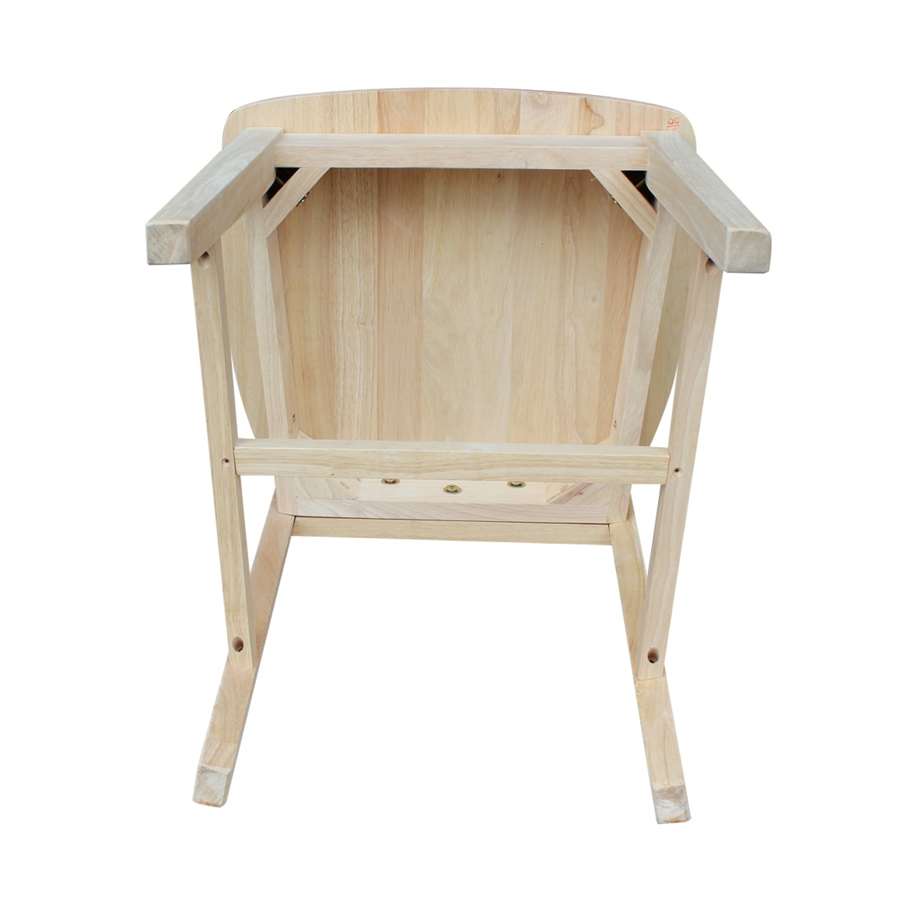 Classic Unfinished Solid Parawood High Slat Side Chair, Set of 2