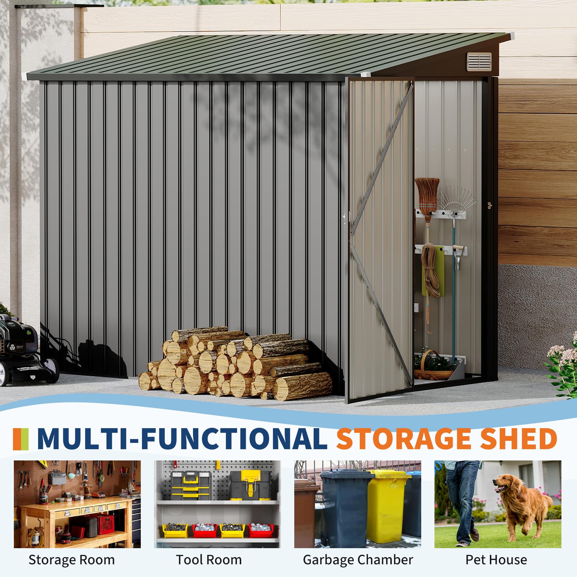 IdealHouse C160WLZLJ4MK Metal-Storage-Buildings-Sheds - View #5