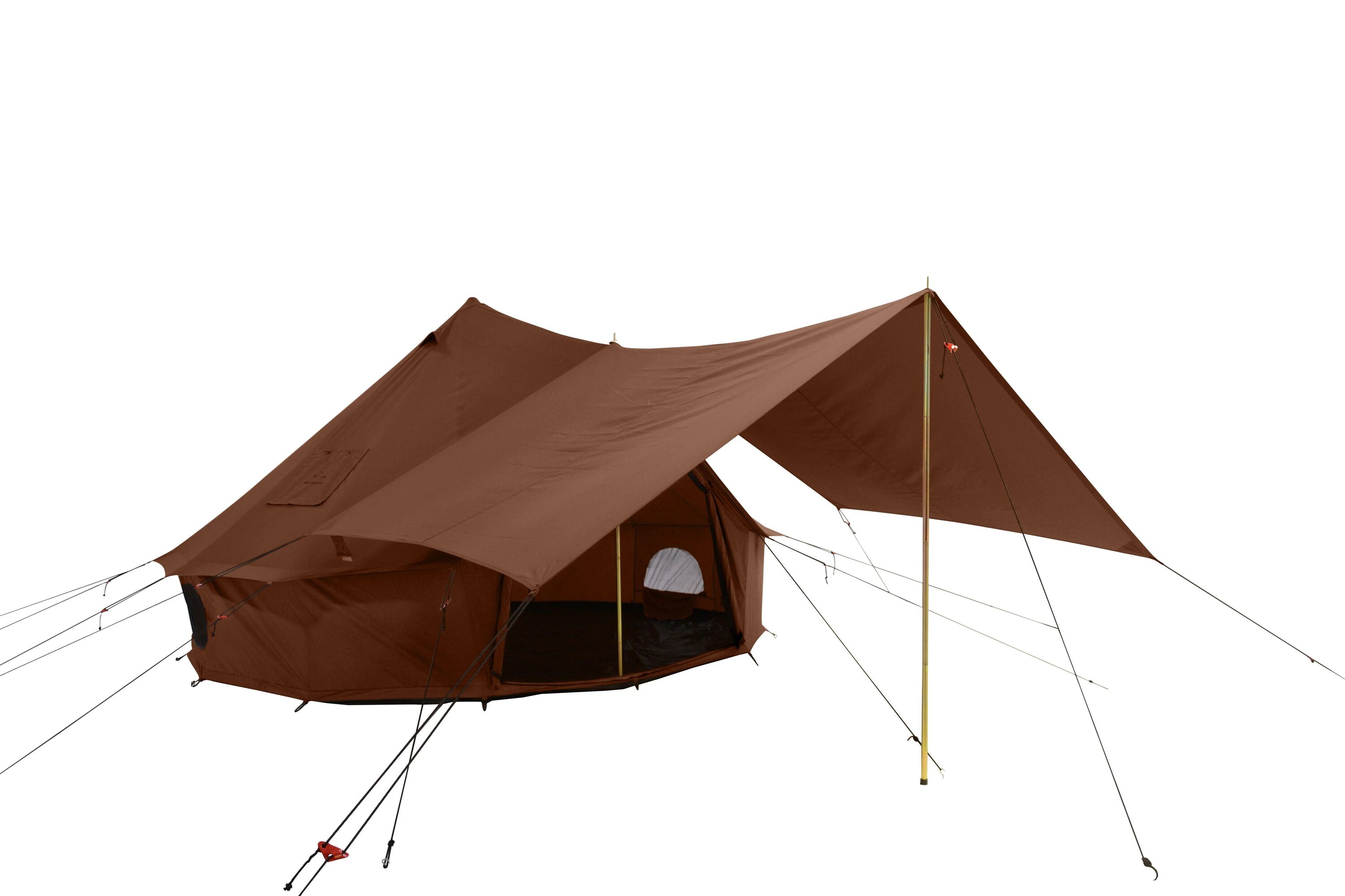 White Duck Outdoors 156-in Canvas Awning, Ropes, Poles, Pegs #RBTCB-16