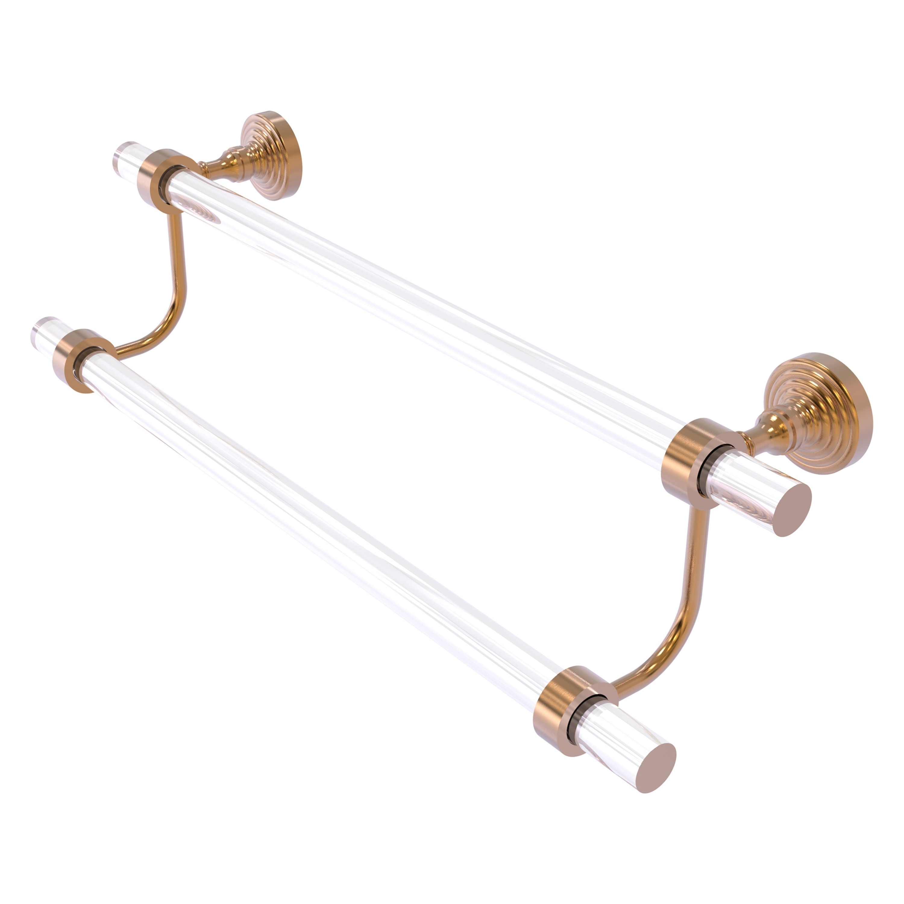 Allied Brass PG-72-24-BBR Pacific Grove 24-in double Brushed Bronze Wall mount Double Towel Bar