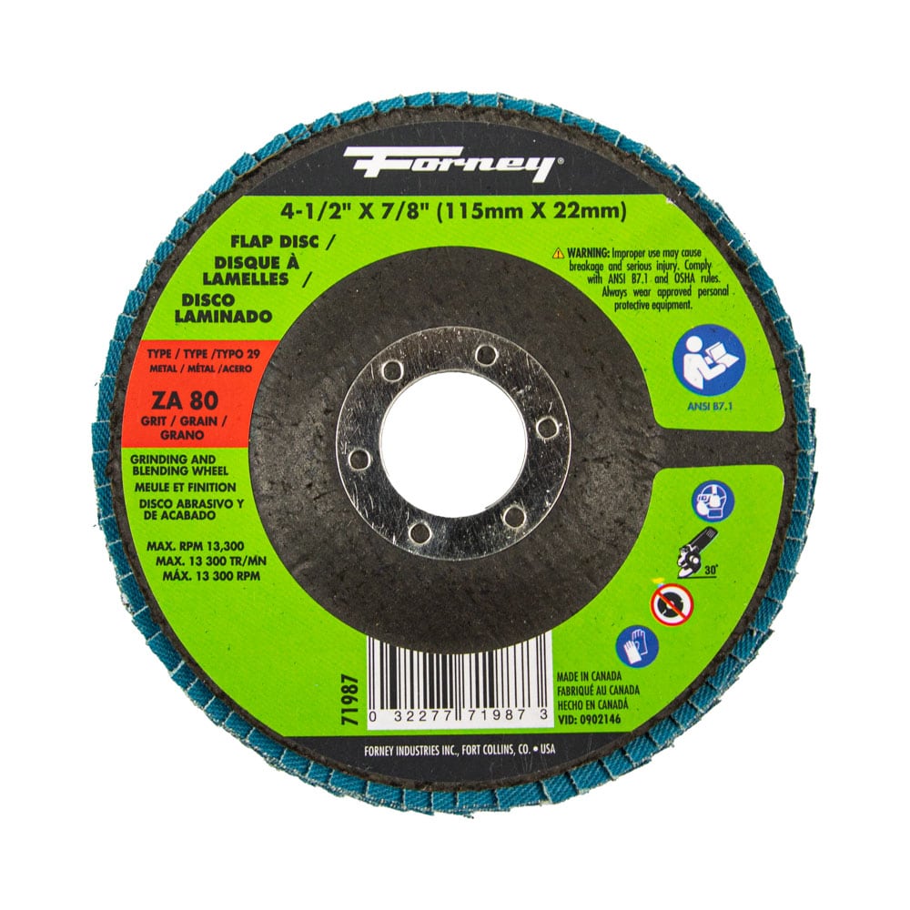 Forney Flap Disk 4.5-in Zirconia Flap disc