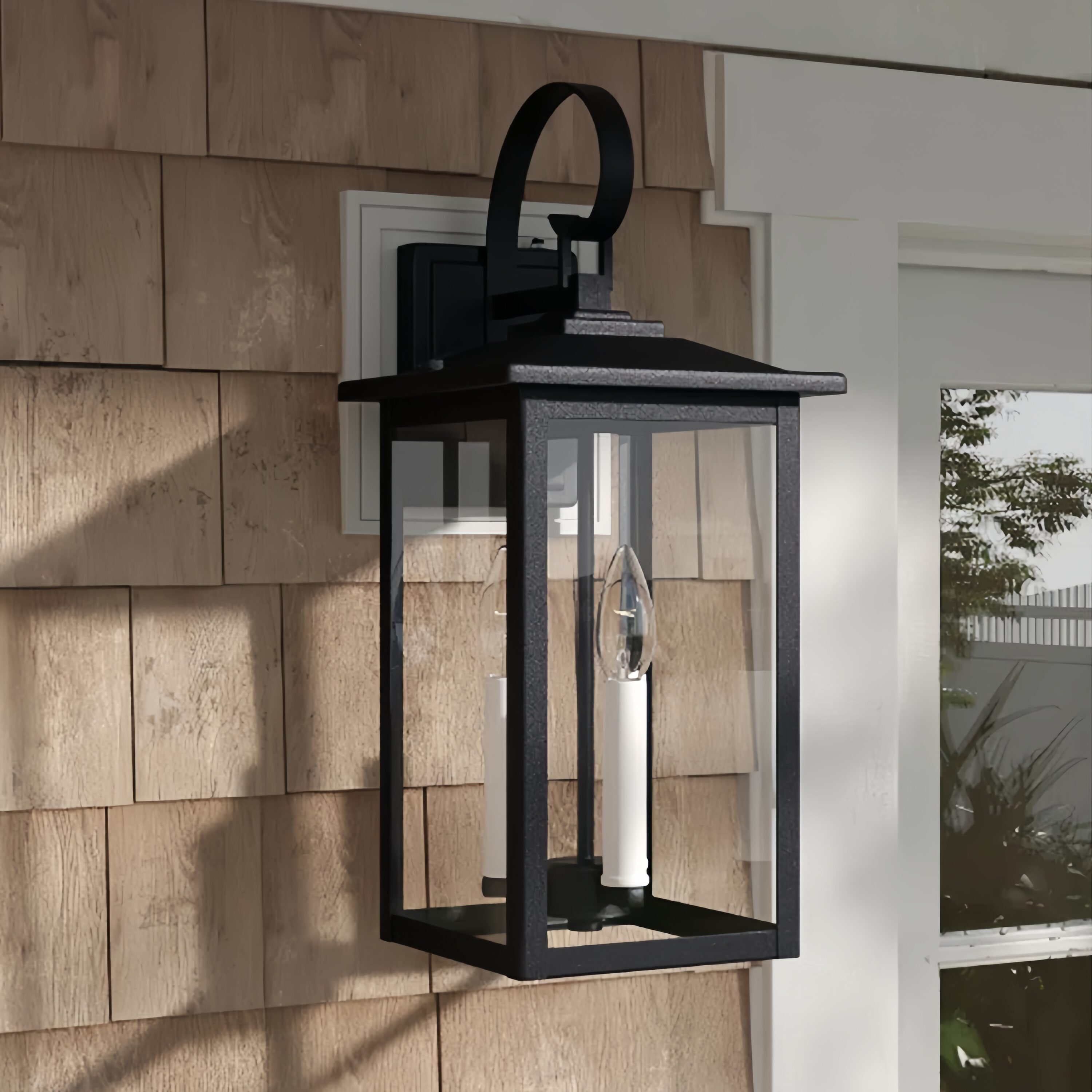 Maxax 2531-3WL 3 -Light 20-in H Matte Multiple colors Hardwired Dusk to Dawn Outdoor Wall Light