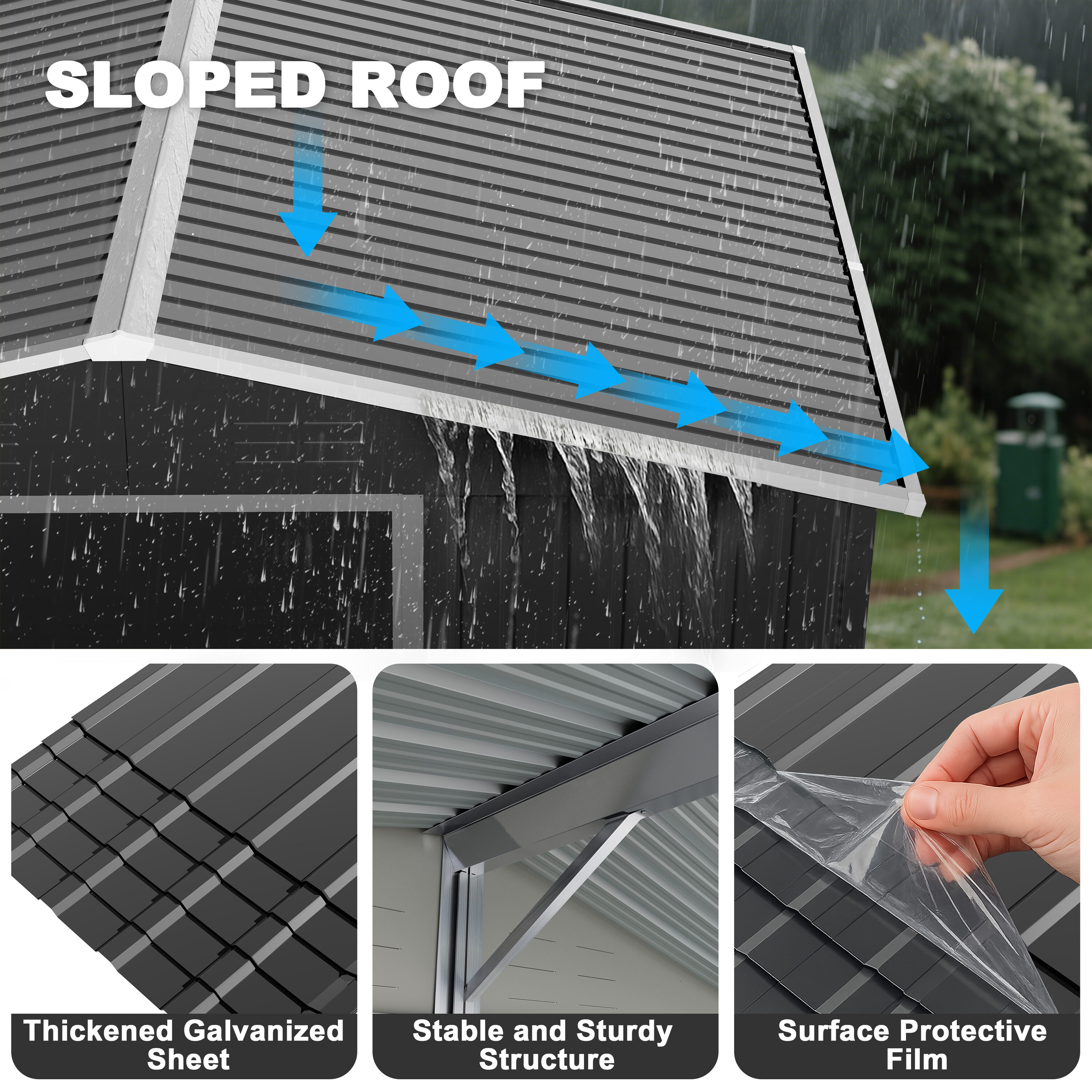 Nuu Garden GS001-02 Metal-Storage-Buildings-Sheds - View #8