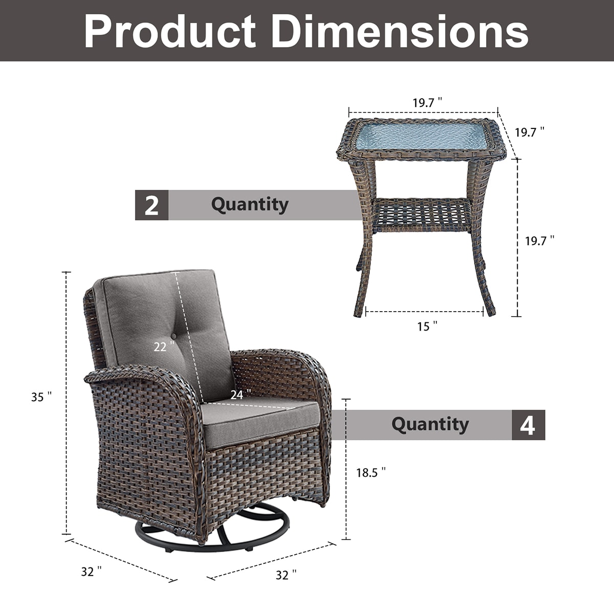 Rilyson FS085X2-3 Patio-Chairs - View #3