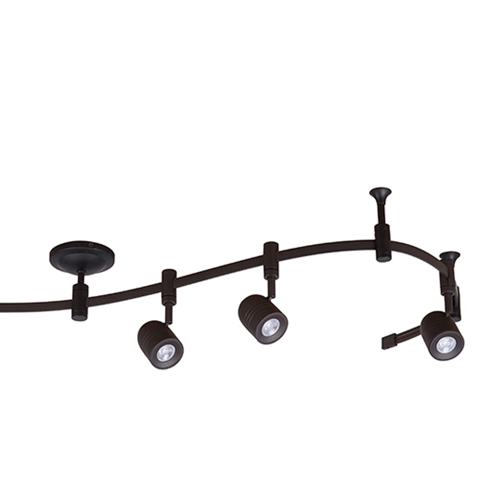 Bulbs Included Bronze 96 Catalina Lighting 21903-000 Transitional 6 Integrated LED Flex Track Ceiling Light