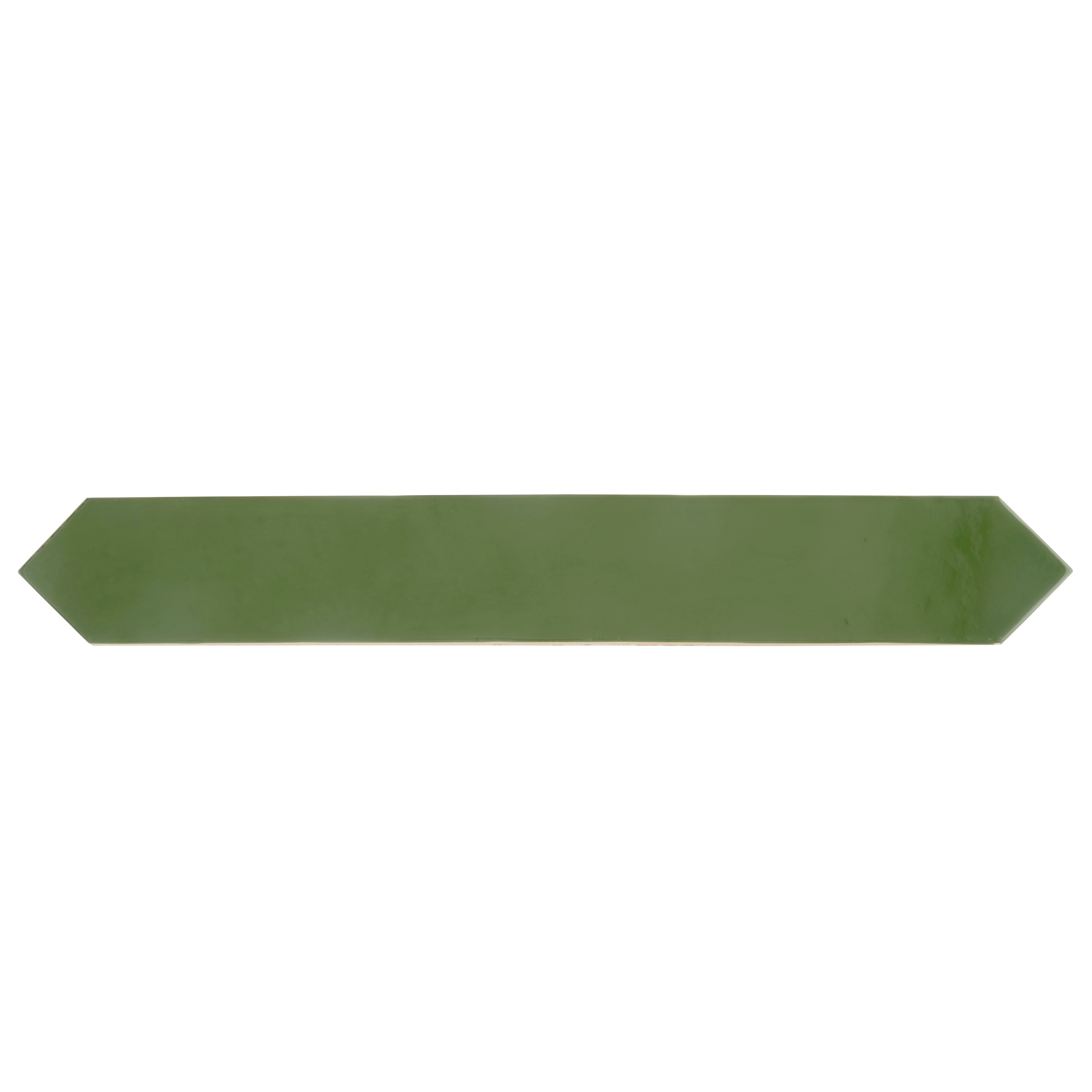Apollo Tile Sample - Terralis Deep Forest Green 3-in x 20-in Glossy Porcelain Stone look Floor and Wall Tile